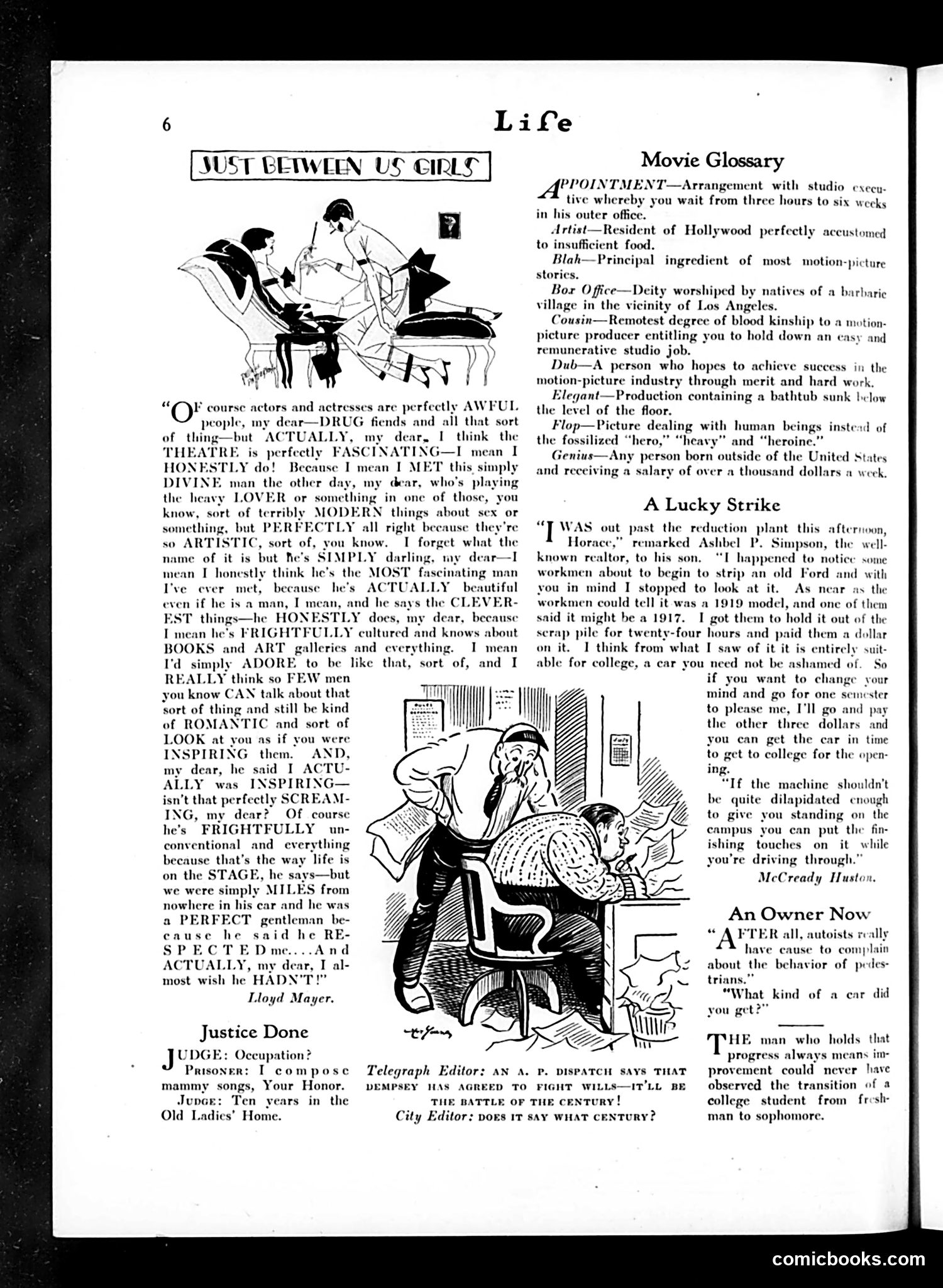 Life — September 9, 1926 — page 8: Life, 1926-09-09