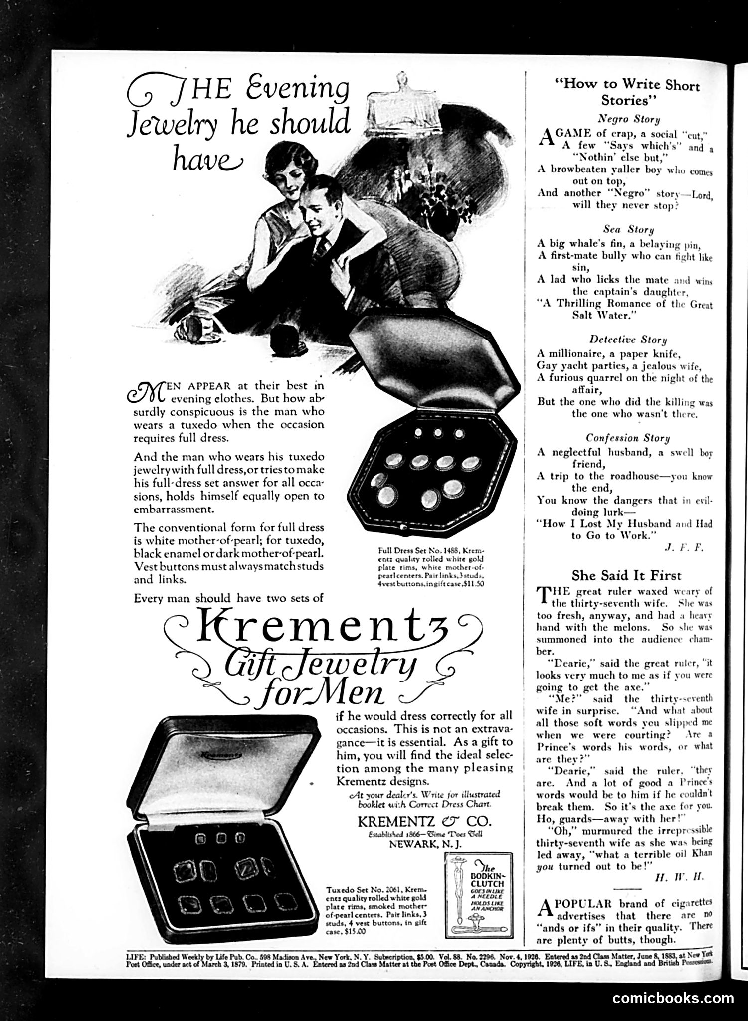 Life — November 4, 1926 — page 4: Life, 1926-11-04