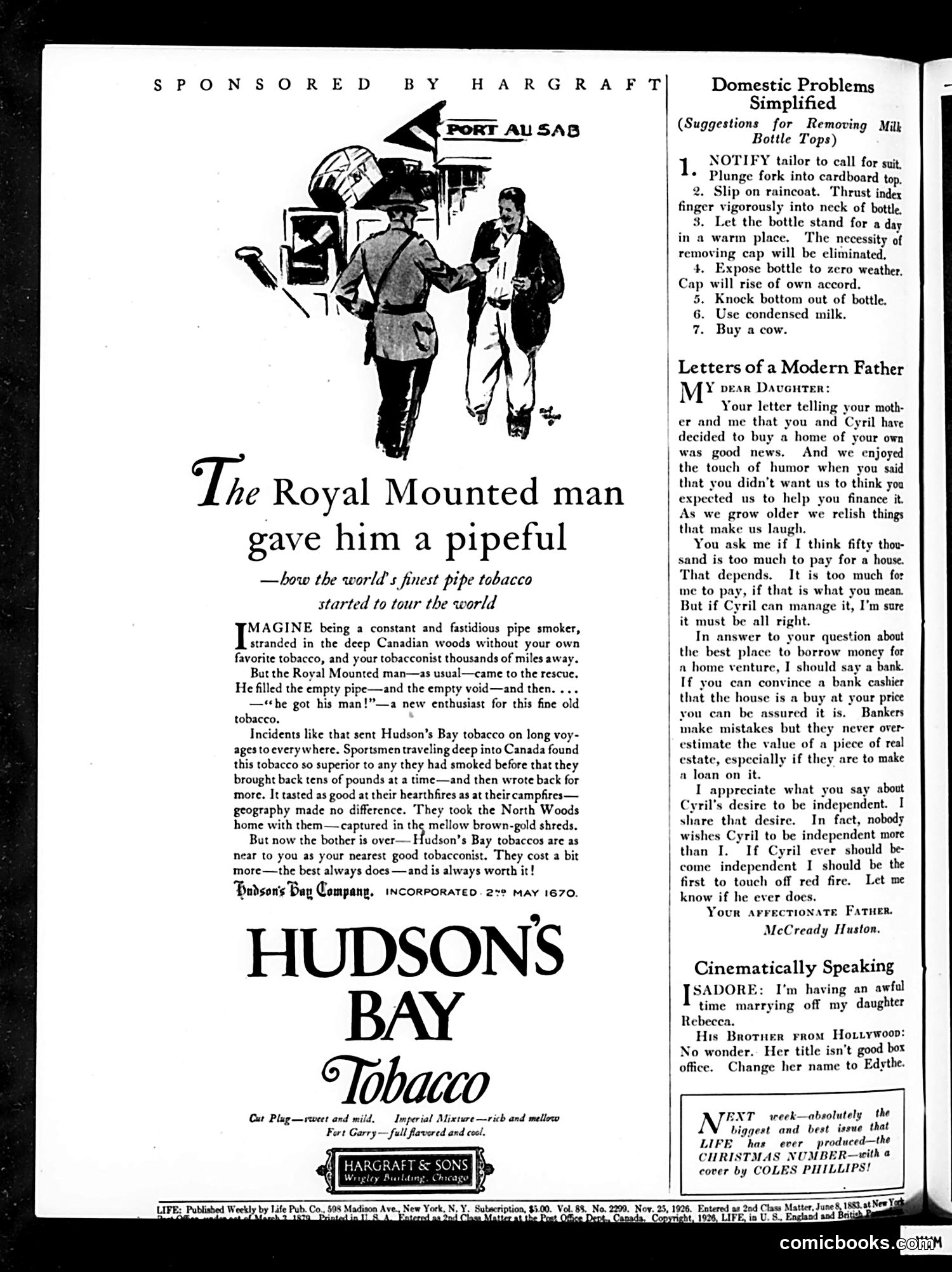 Life — November 25, 1926 — page 4: Life, 1926-11-25
