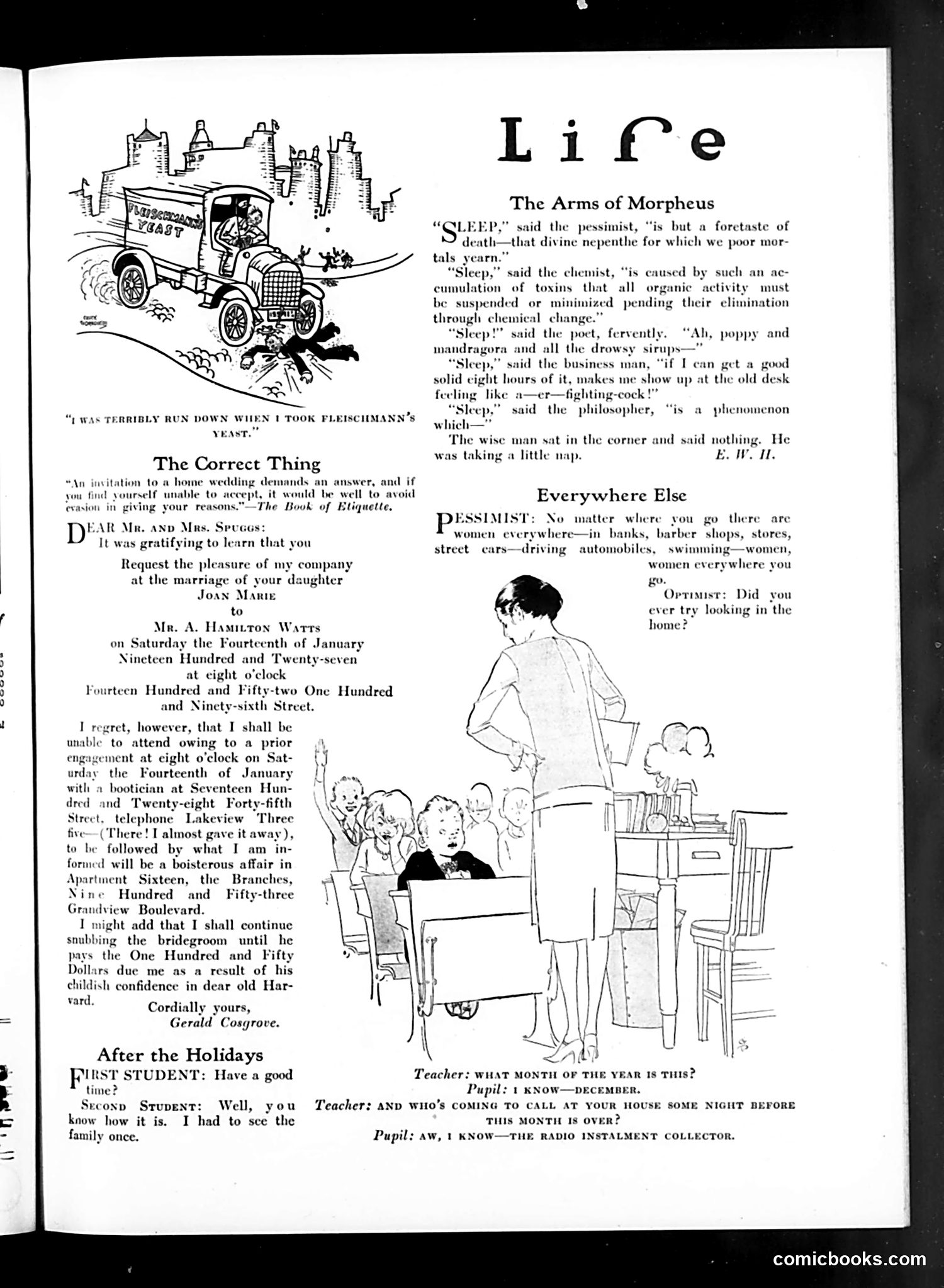 Life — December 9, 1926 — page 7: Life, 1926-12-09