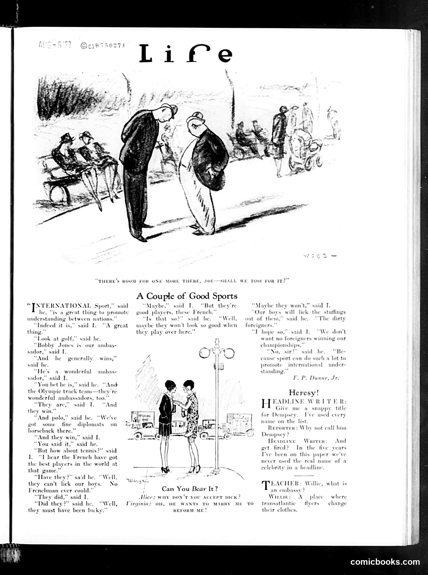 Life — August 11, 1927 — page 5: Life, 1927-08-11
