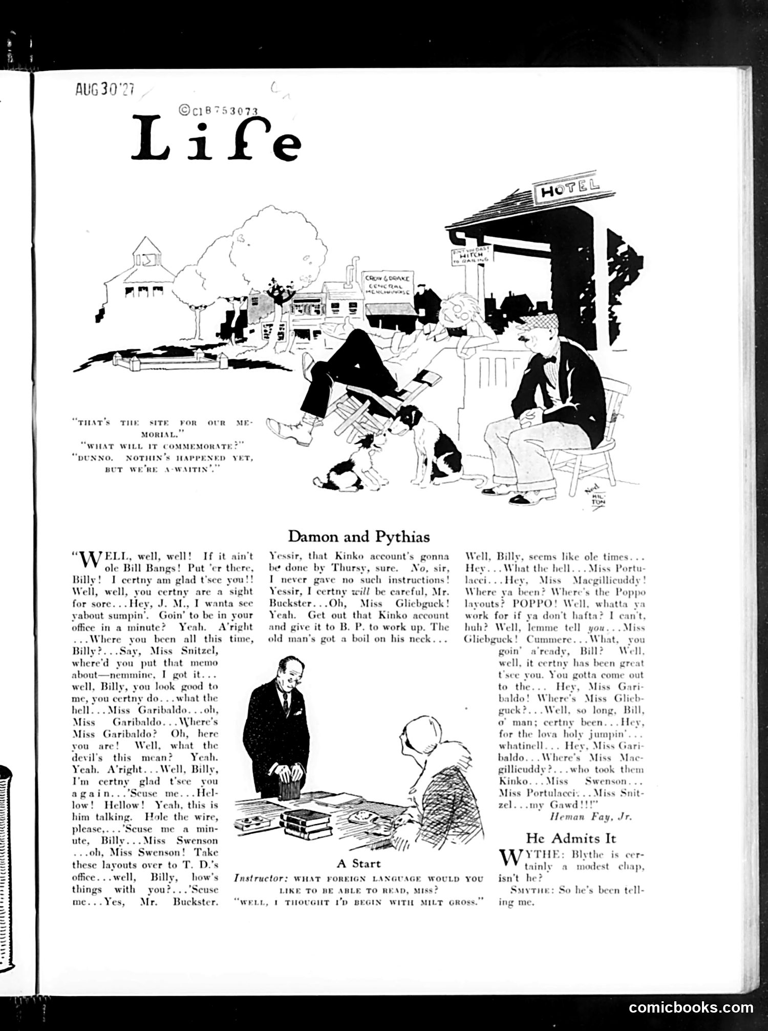 Life — September 1, 1927 — page 7: Life, 1927-09-01