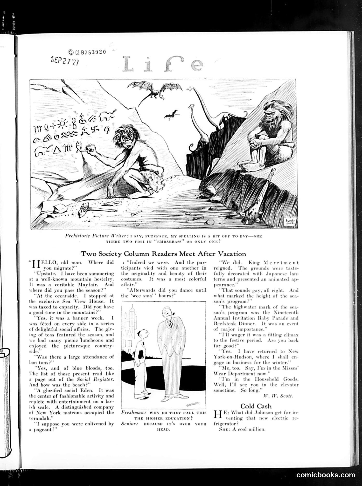 Life — September 29, 1927 — page 5: Life, 1927-09-29