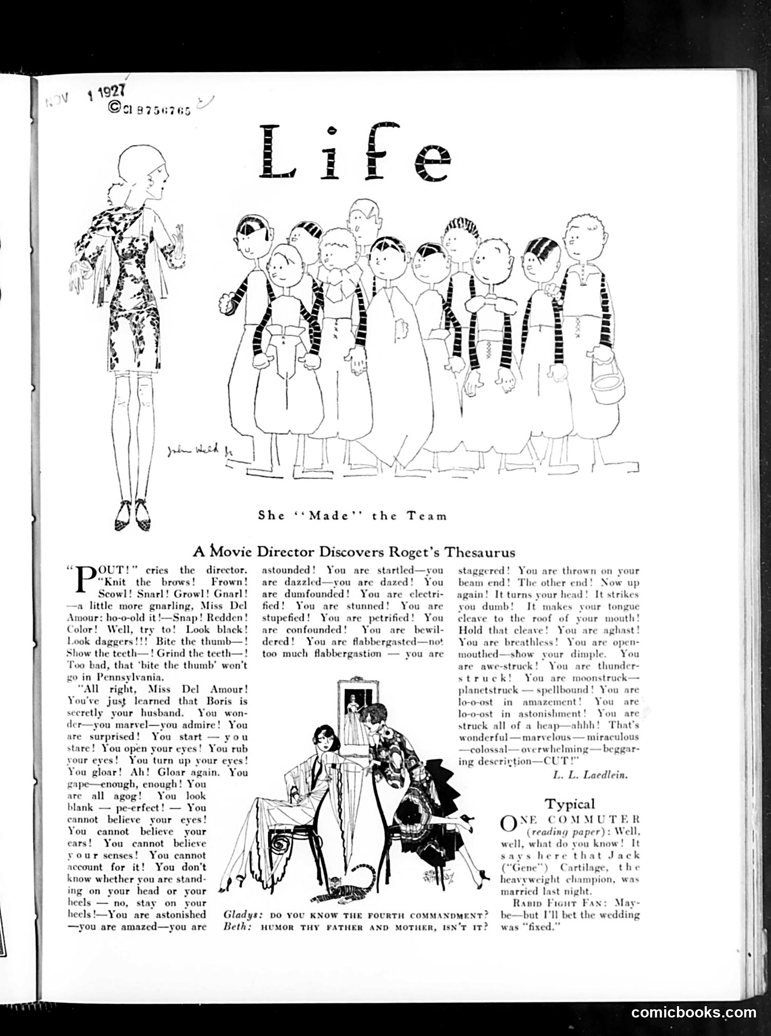 Life — November 3, 1927 — page 9: Life, 1927-11-03
