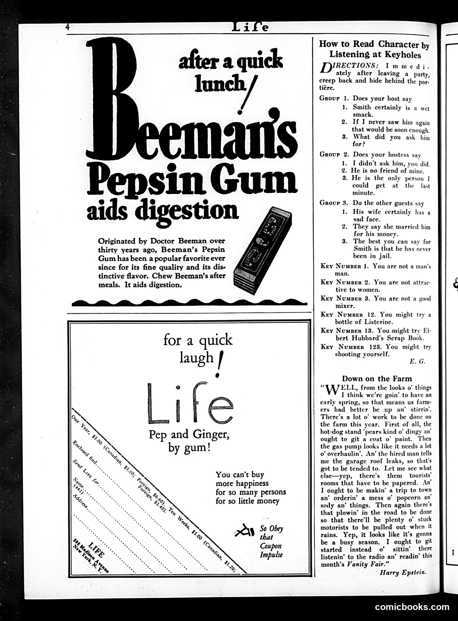 Life — April 12, 1928 — page 6: Life, 1928-04-12