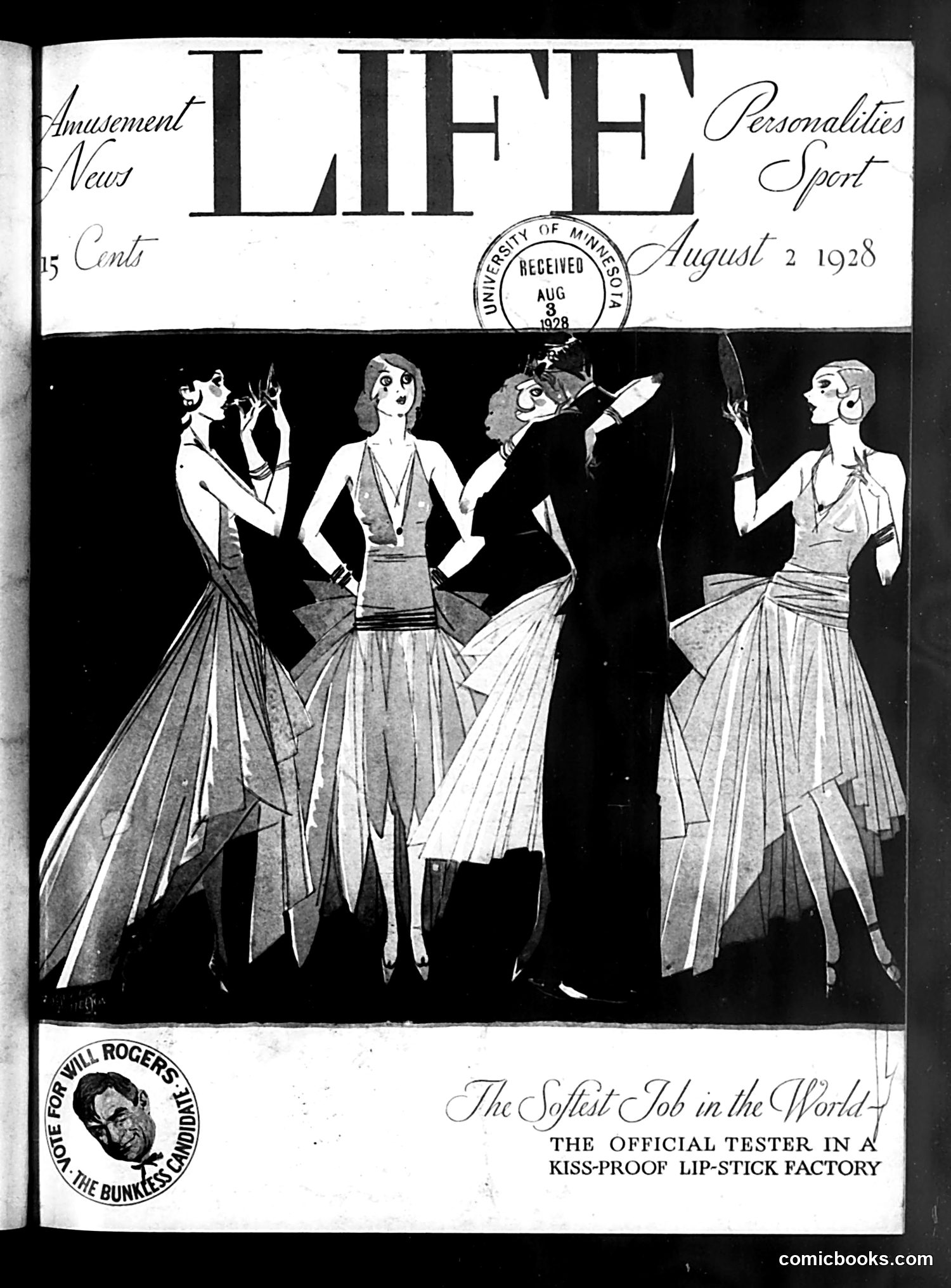Life — August 2, 1928 — page 1: Life, 1928-08-02