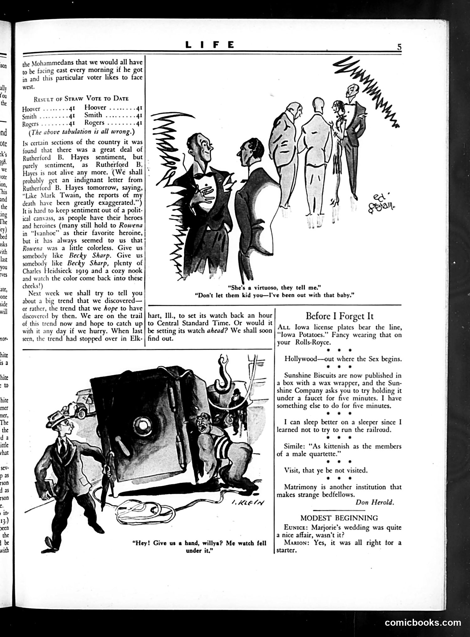 Life — October 26, 1928 — page 7: Life, 1928-10-26