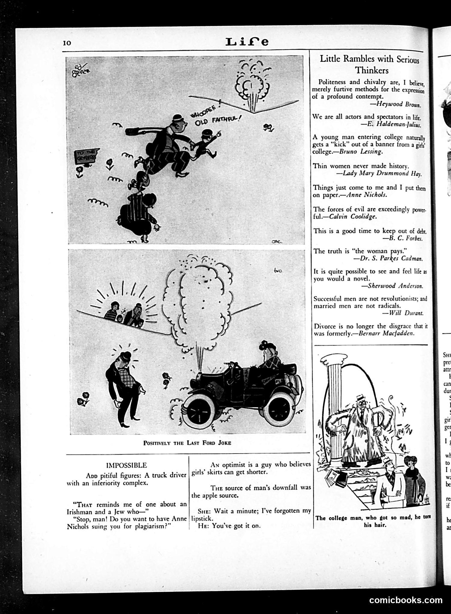 Life — January 18, 1929 — page 12: Life, 1929-01-18