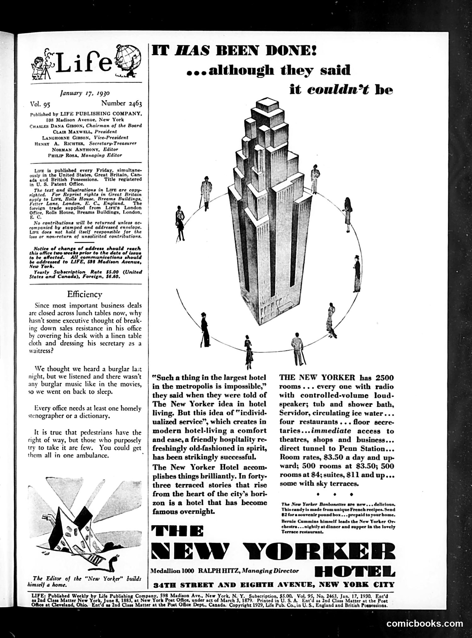 Life — January 17, 1930 — page 3: Life, 1930-01-17