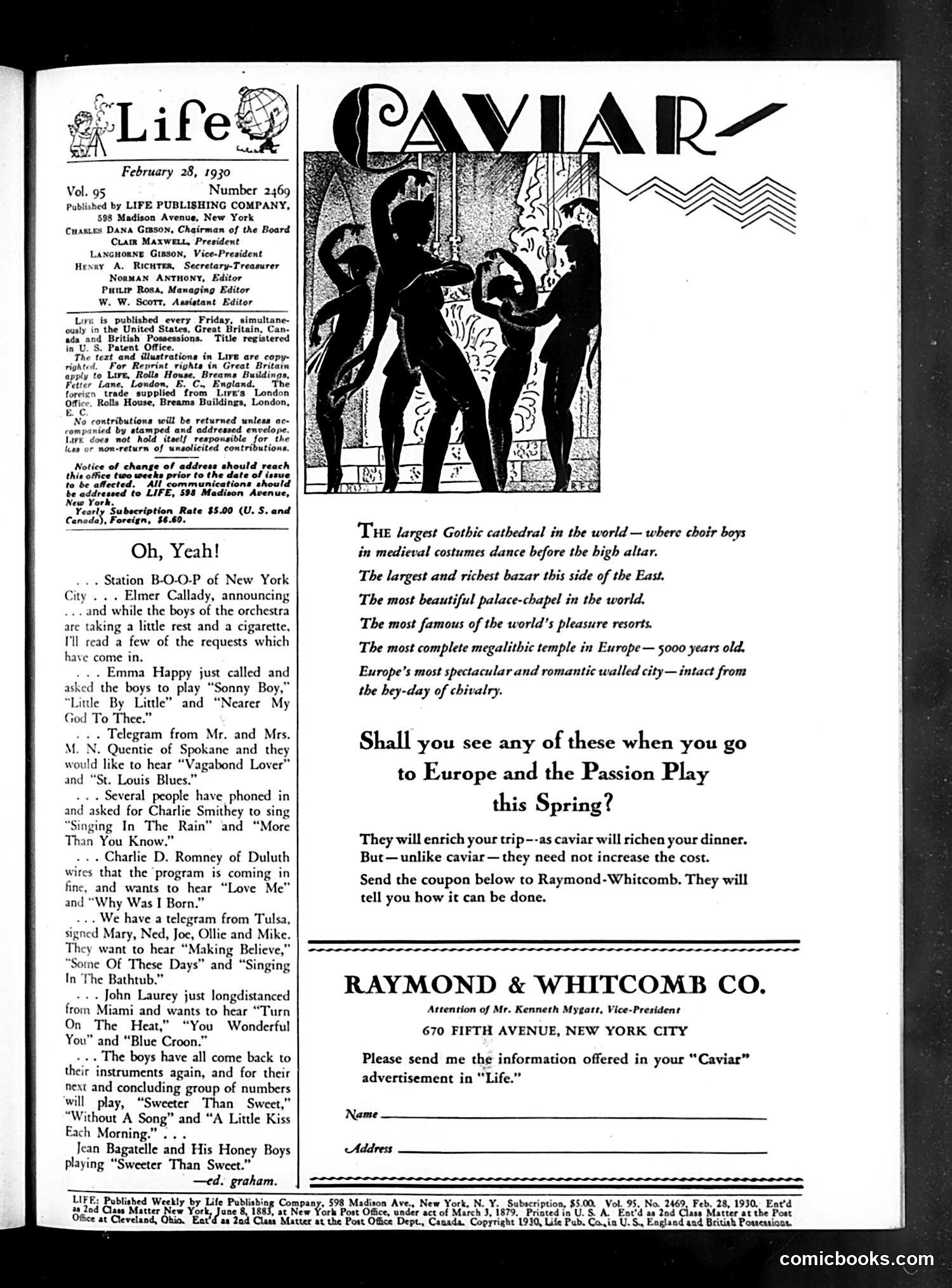 Life — February 28, 1930 — page 3: Life, 1930-02-28
