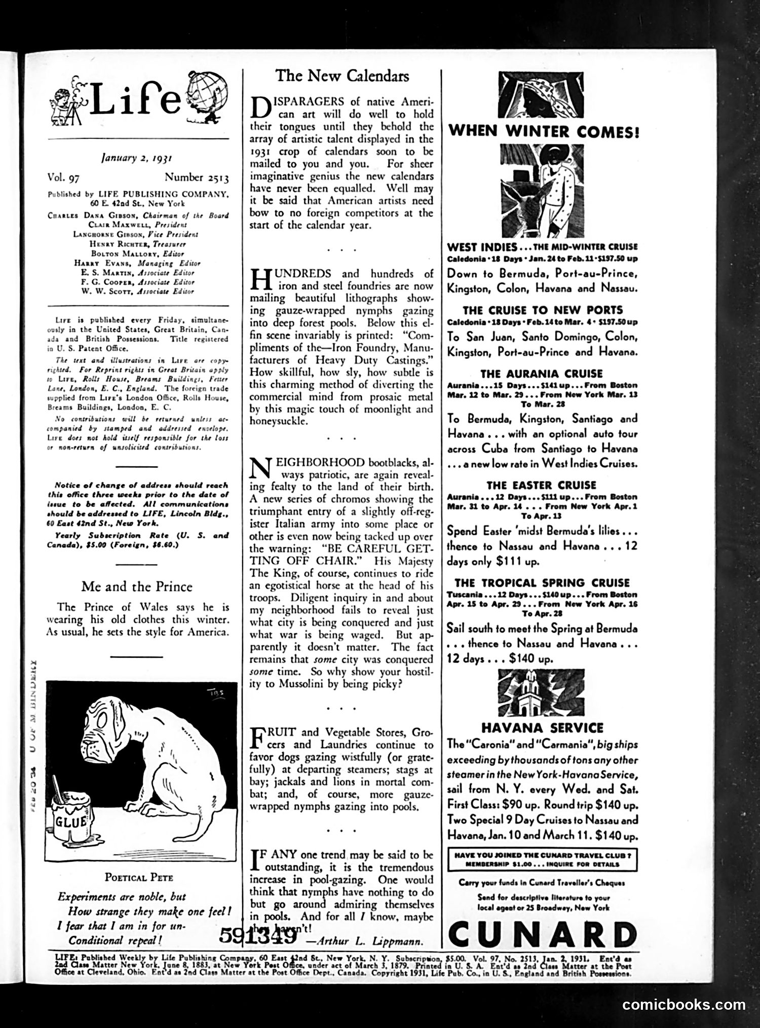 Life — January 2, 1931 — page 3: Life, 1931-01-02