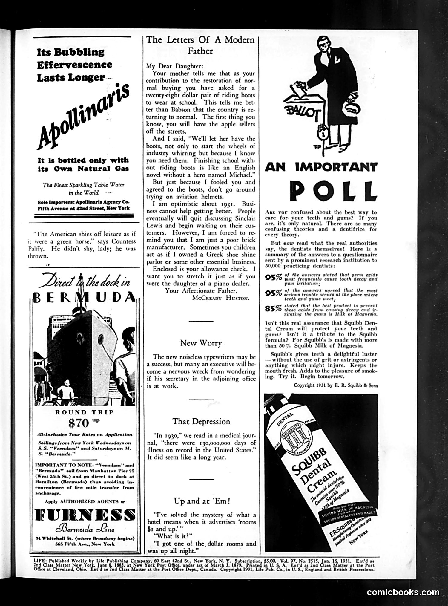 Life — January 16, 1931 — page 3: Life, 1931-01-16