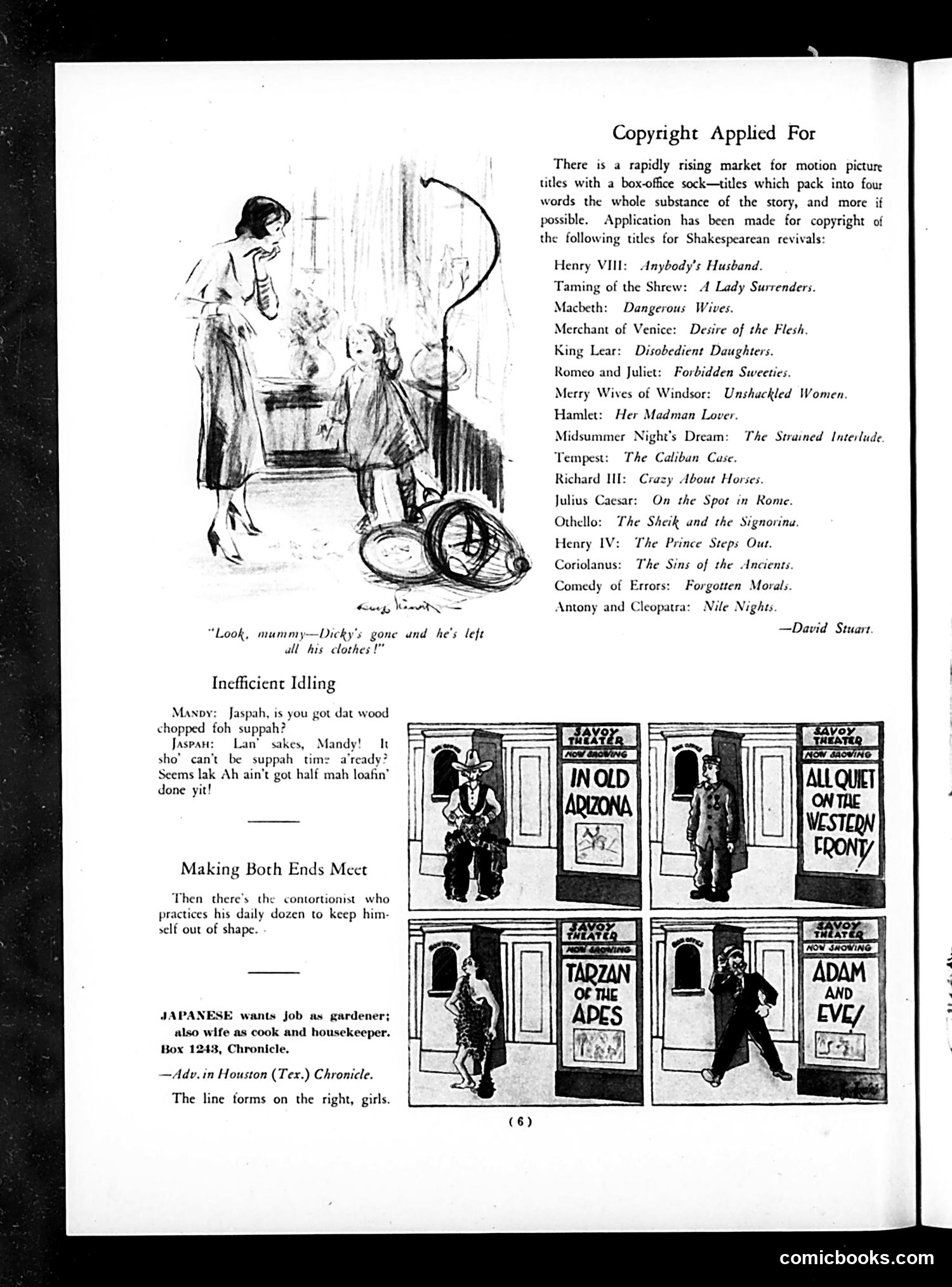 Life — February 6, 1931 — page 8: Life, 1931-02-06