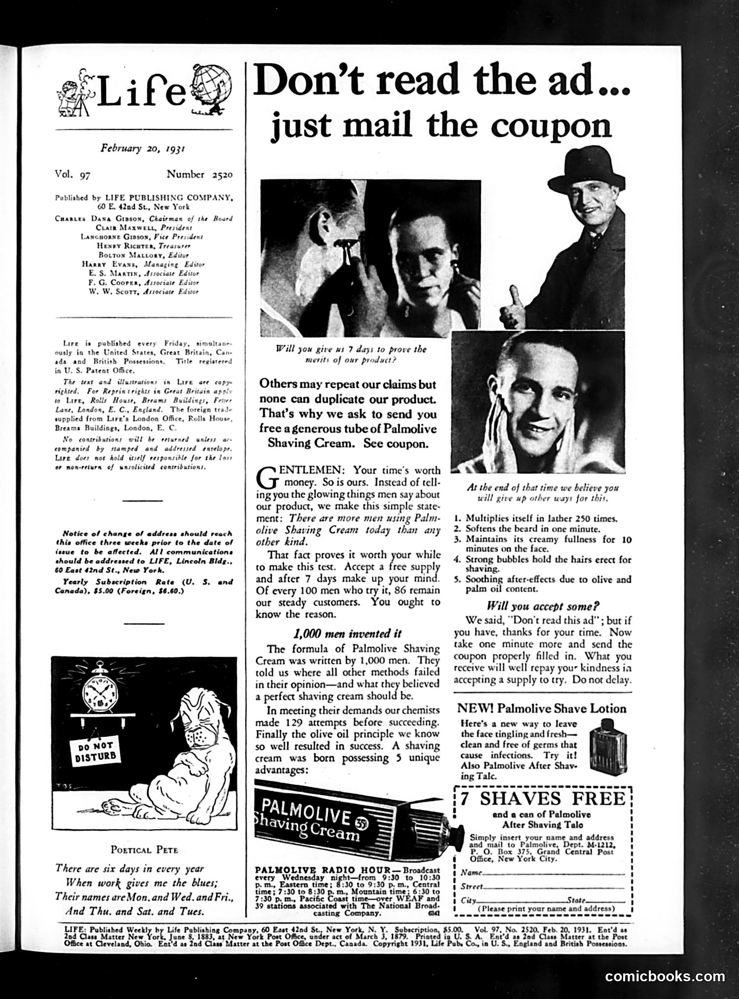 Life — February 20, 1931 — page 3: Life, 1931-02-20