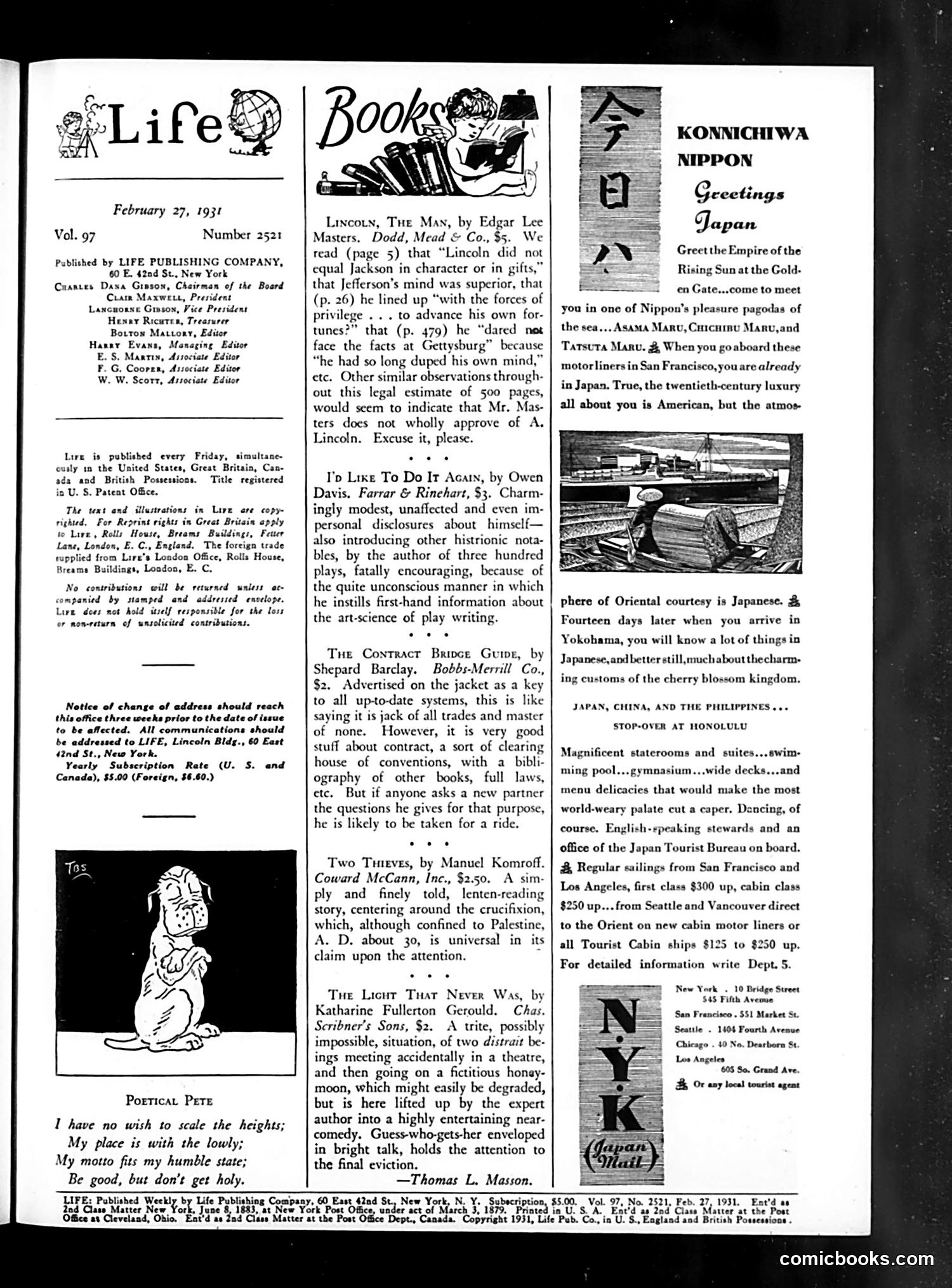 Life — February 27, 1931 — page 3: Life, 1931-02-27