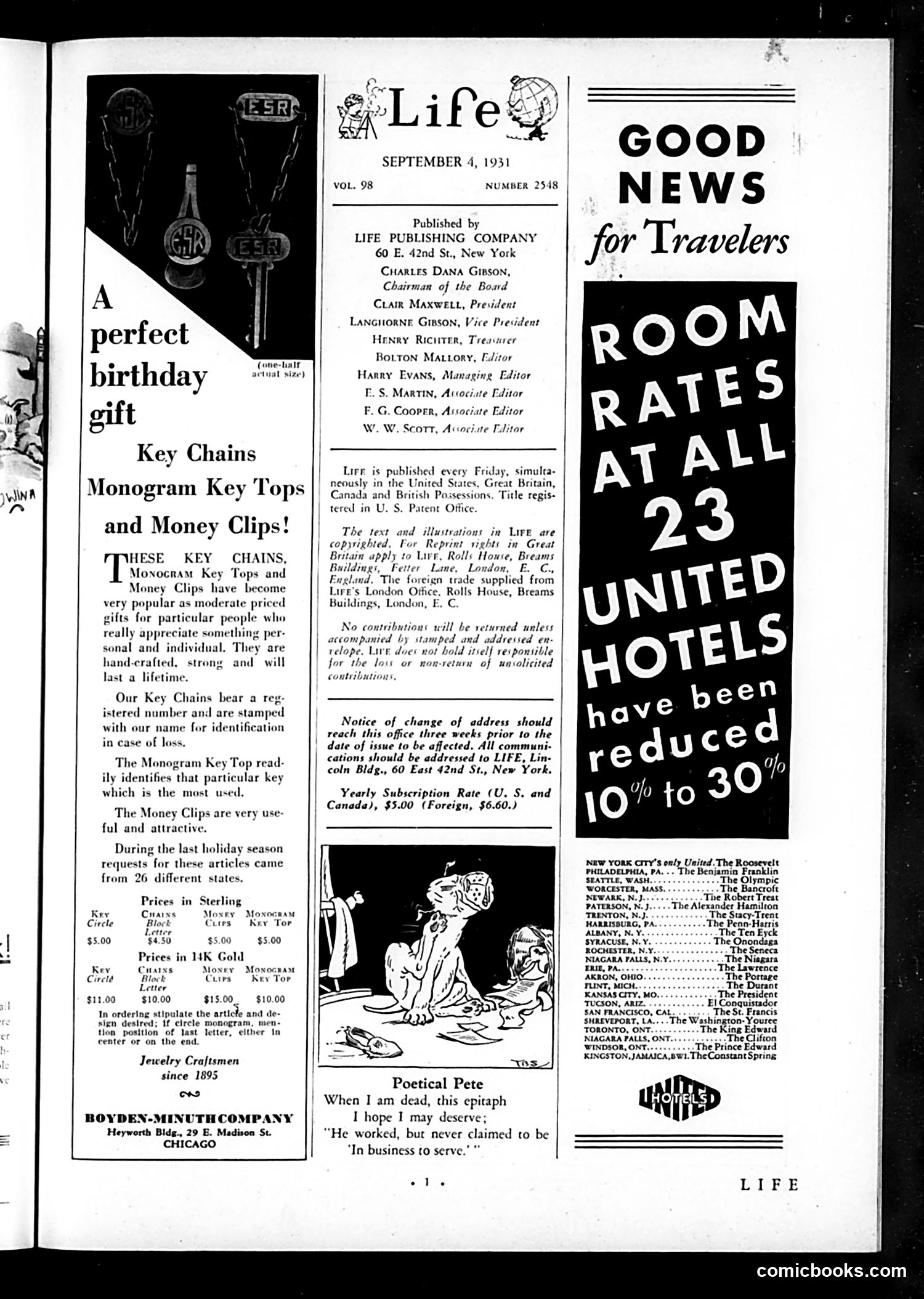 Life — September 4, 1931 — page 3: Life, 1931-09-04