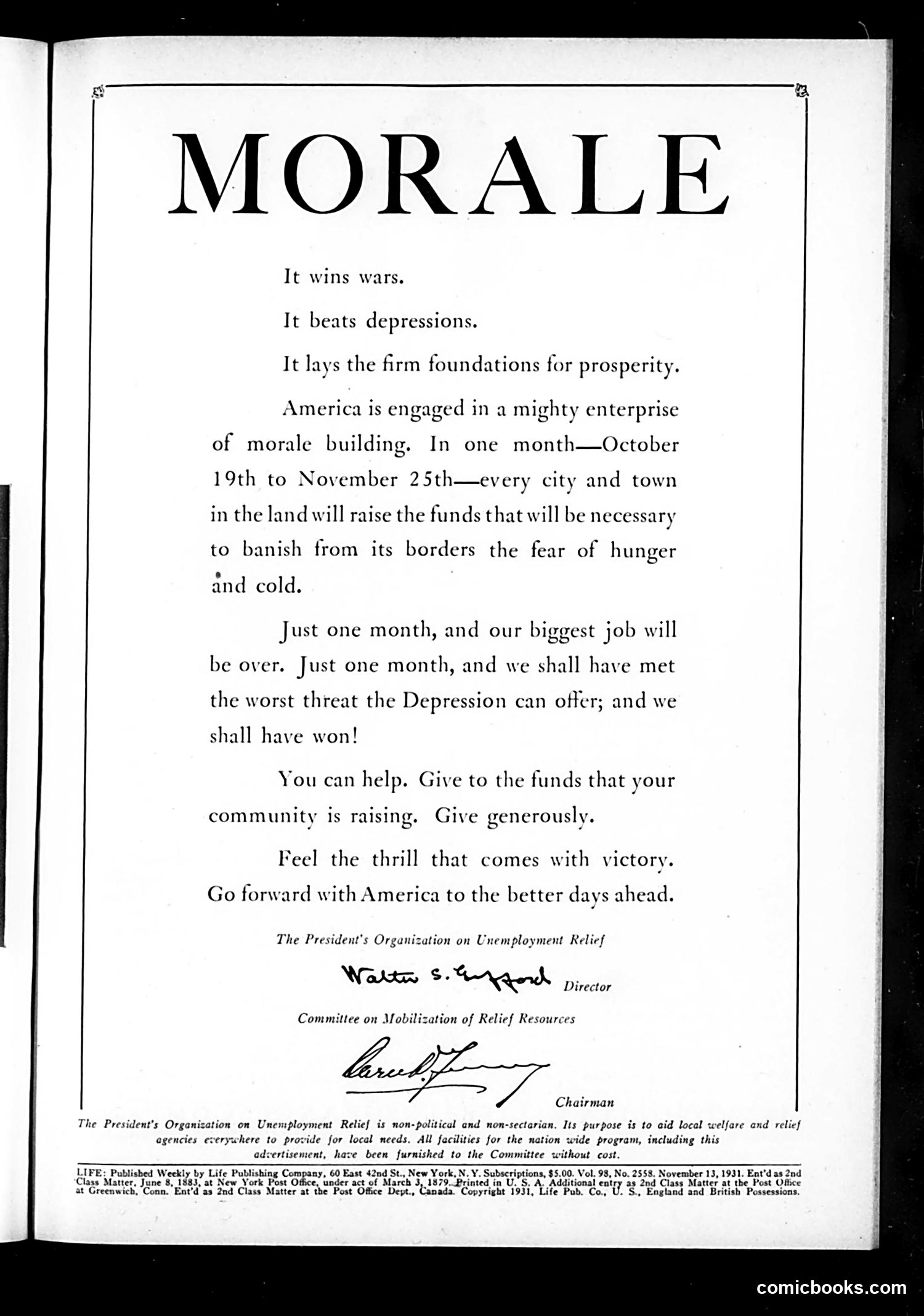 Life — November 13, 1931 — page 3: Life, 1931-11-13