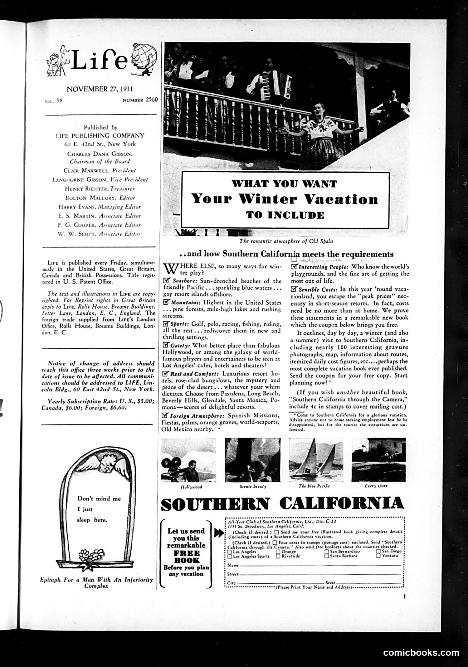 Life — November 27, 1931 — page 3: Life, 1931-11-27