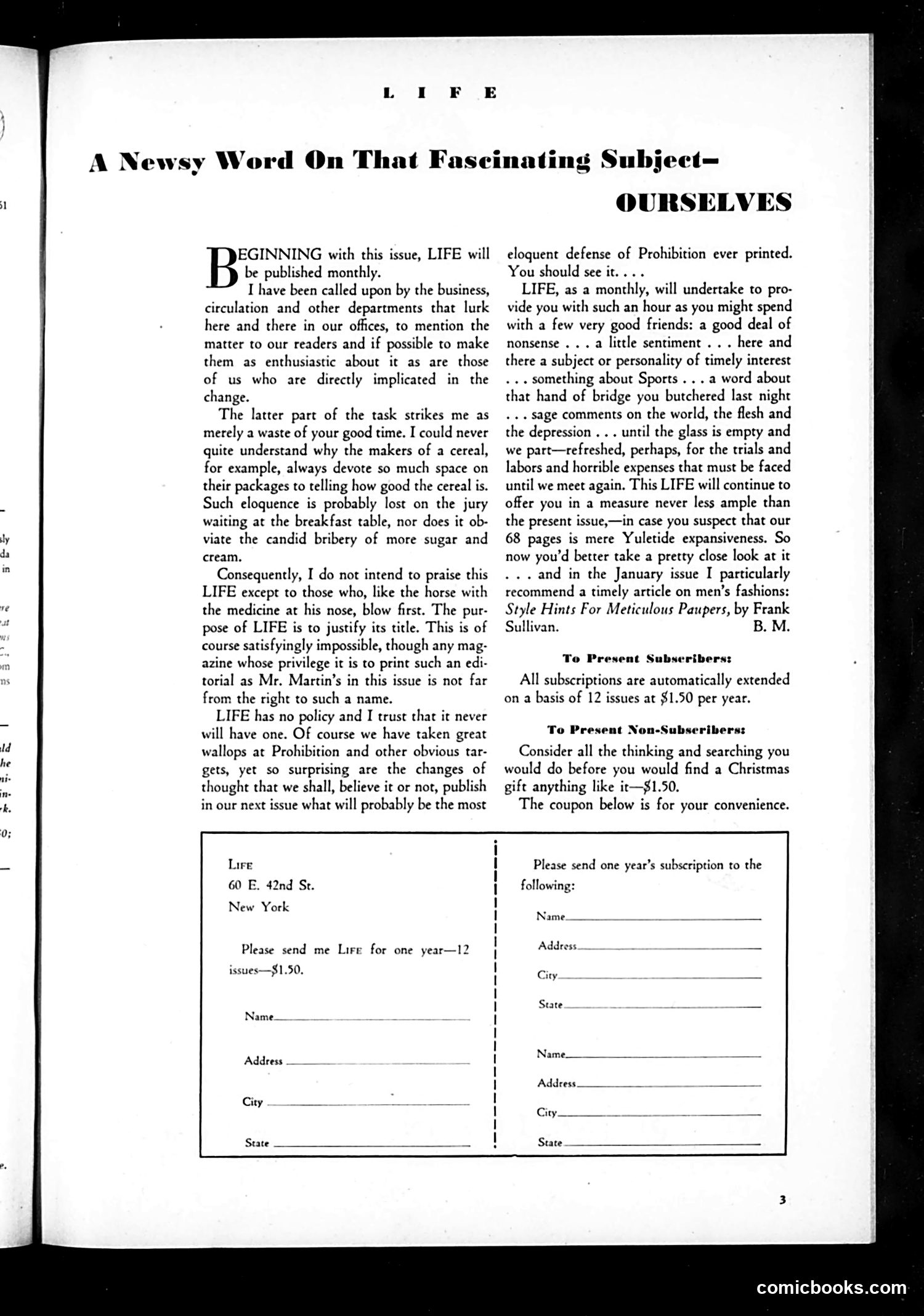 Life — December 1931 — page 5: Life, 1931-12