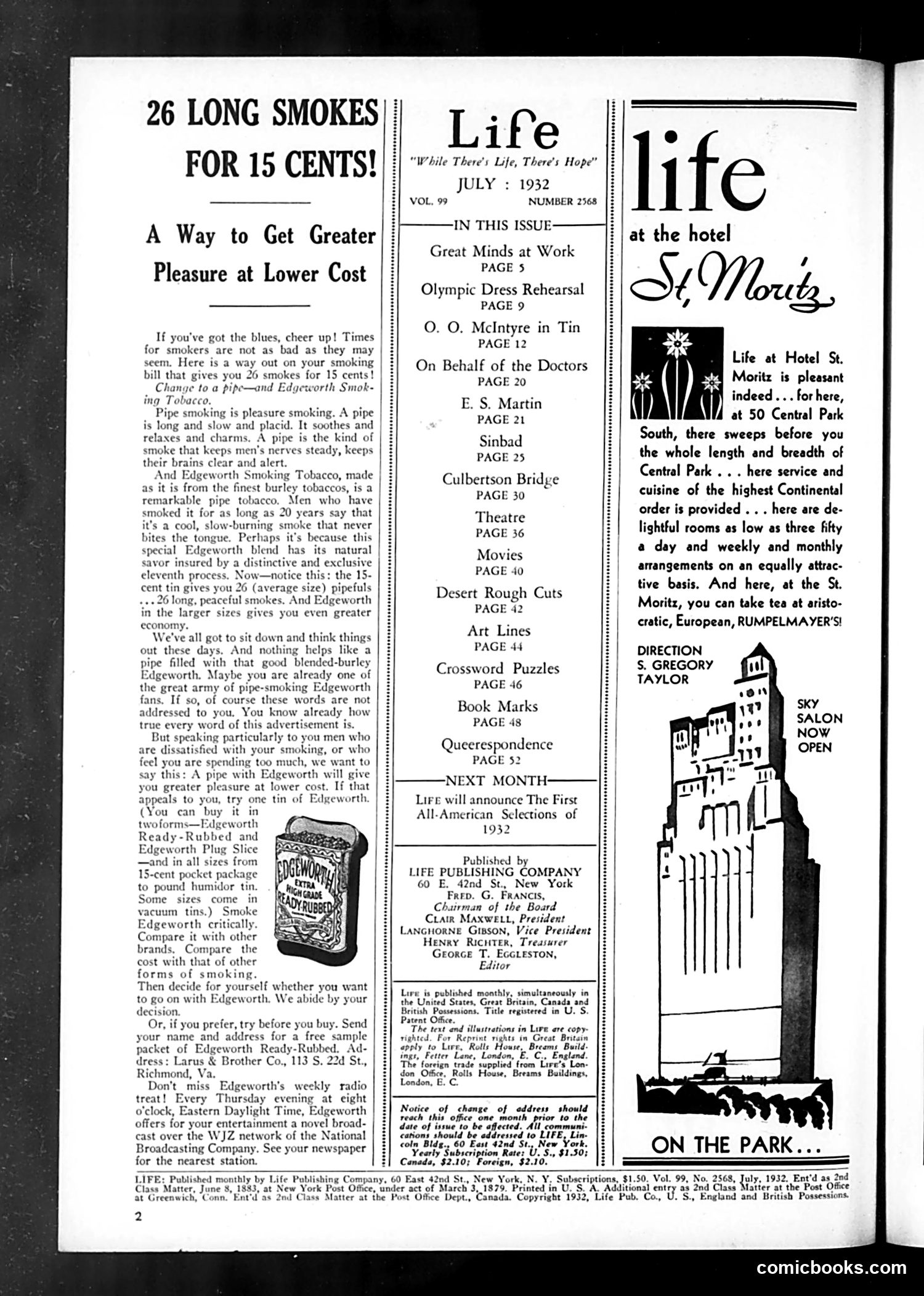 Life — July 1932 — page 4: Life, 1932-07
