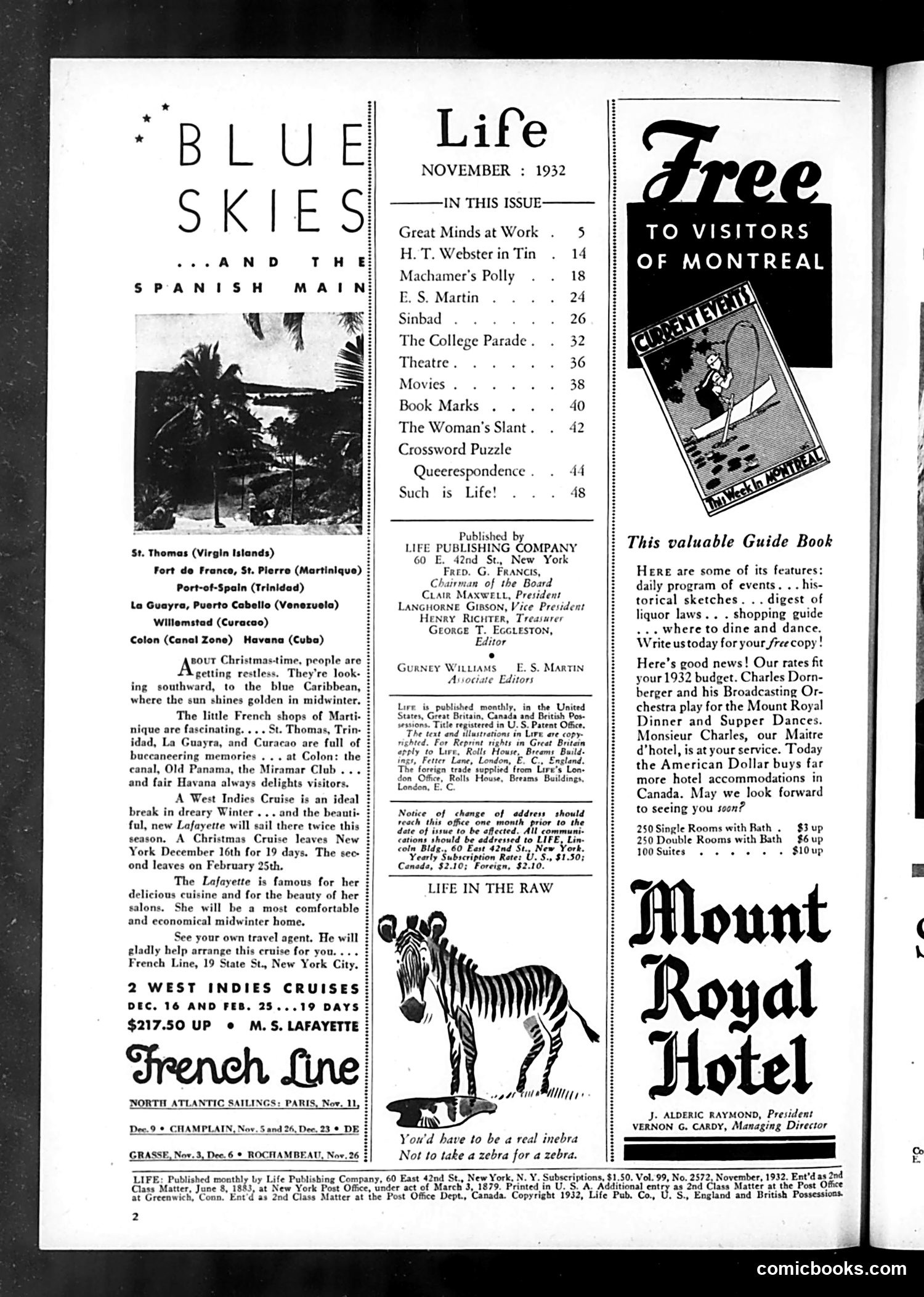 Life — November 1932 — page 4: Life, 1932-11