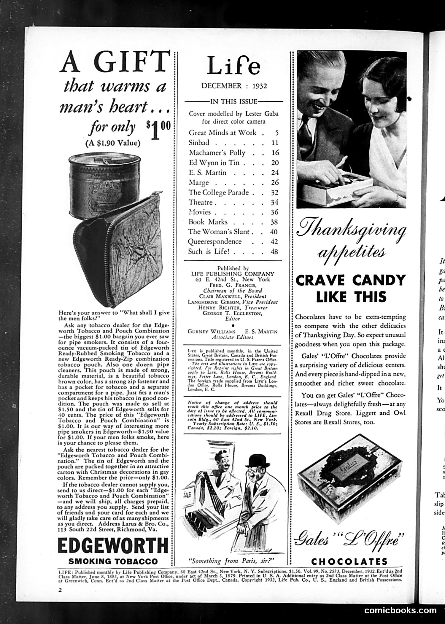 Life — December 1932 — page 4: Life, 1932-12