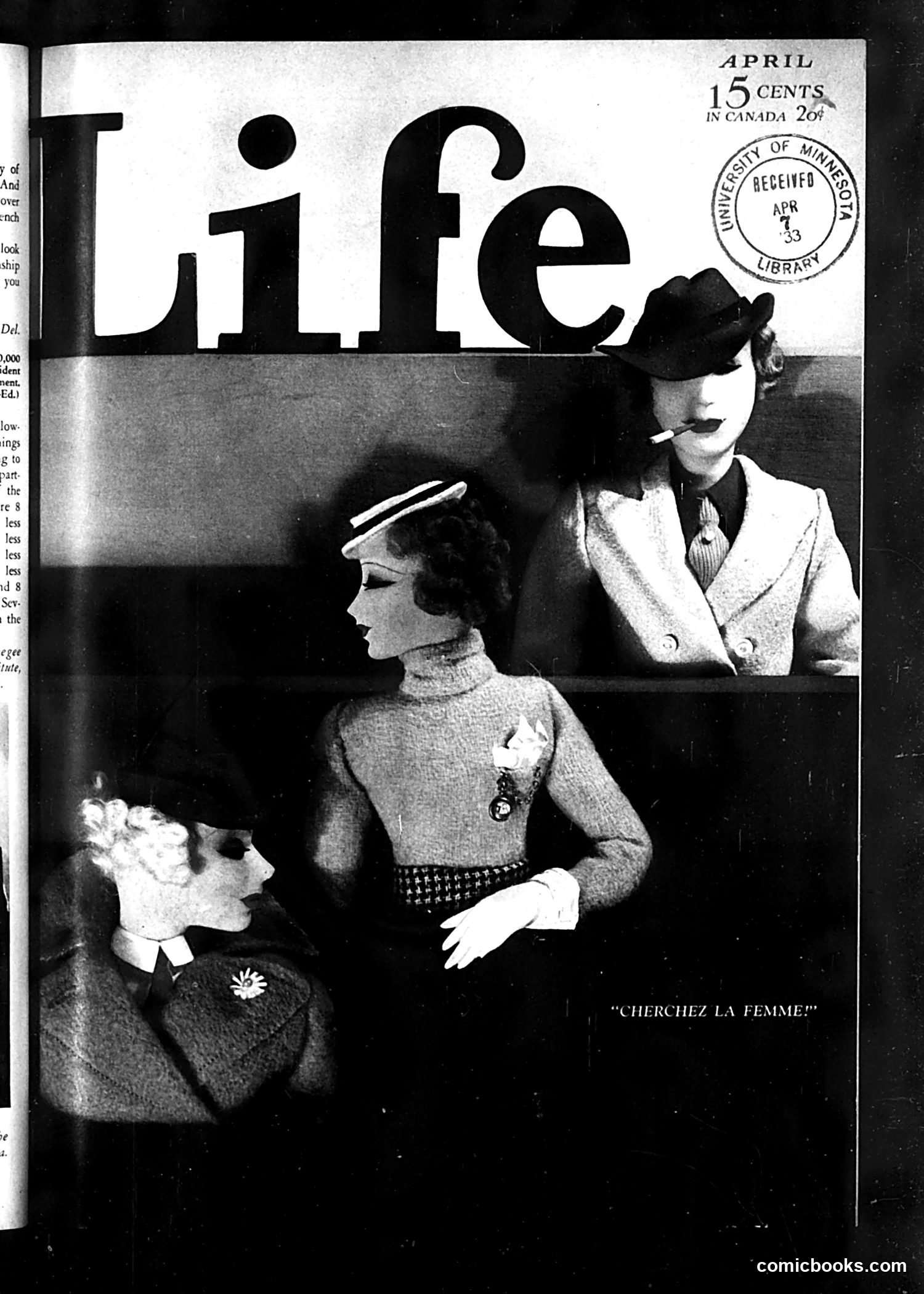 Life — April 1933 — page 1: Life, 1933-04