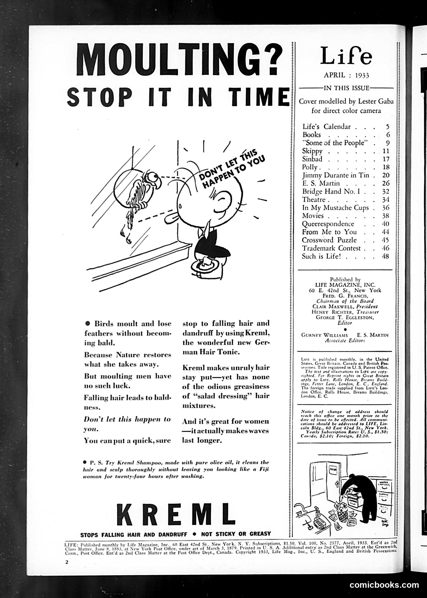 Life — April 1933 — page 4: Life, 1933-04