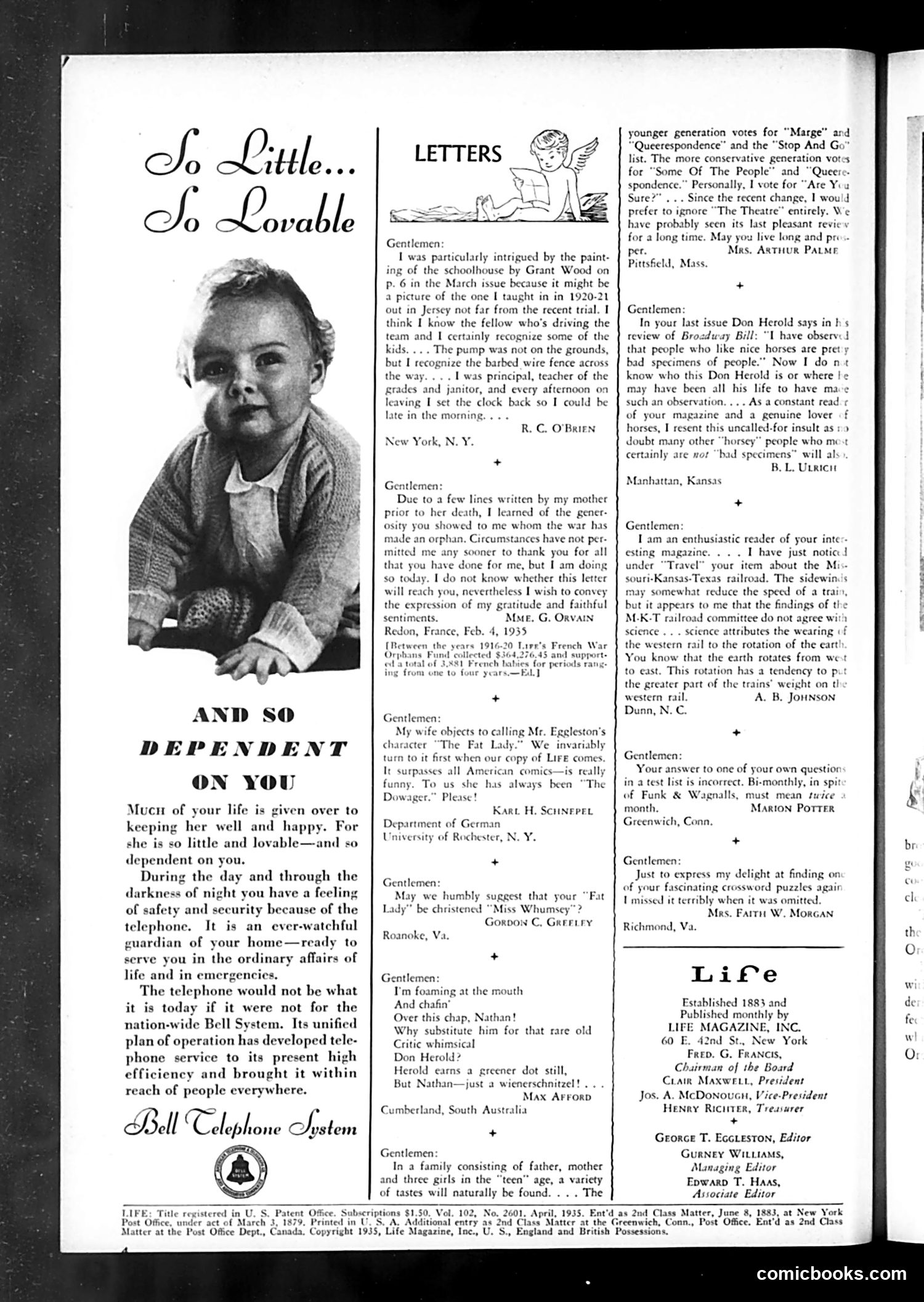 Life — April 1935 — page 6: Life, 1935-04