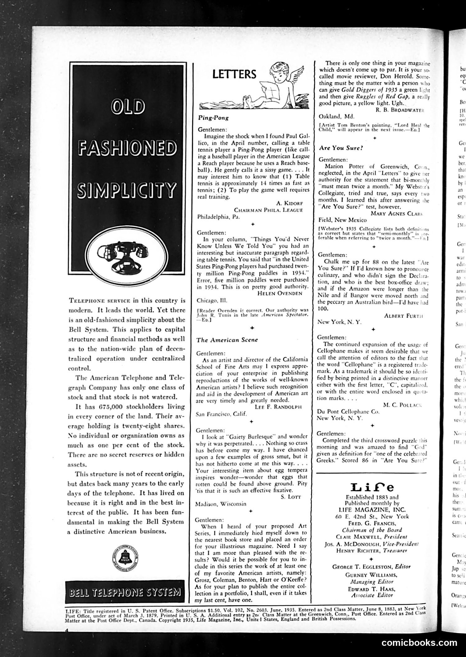 Life — June 1935 — page 6: Life, 1935-06
