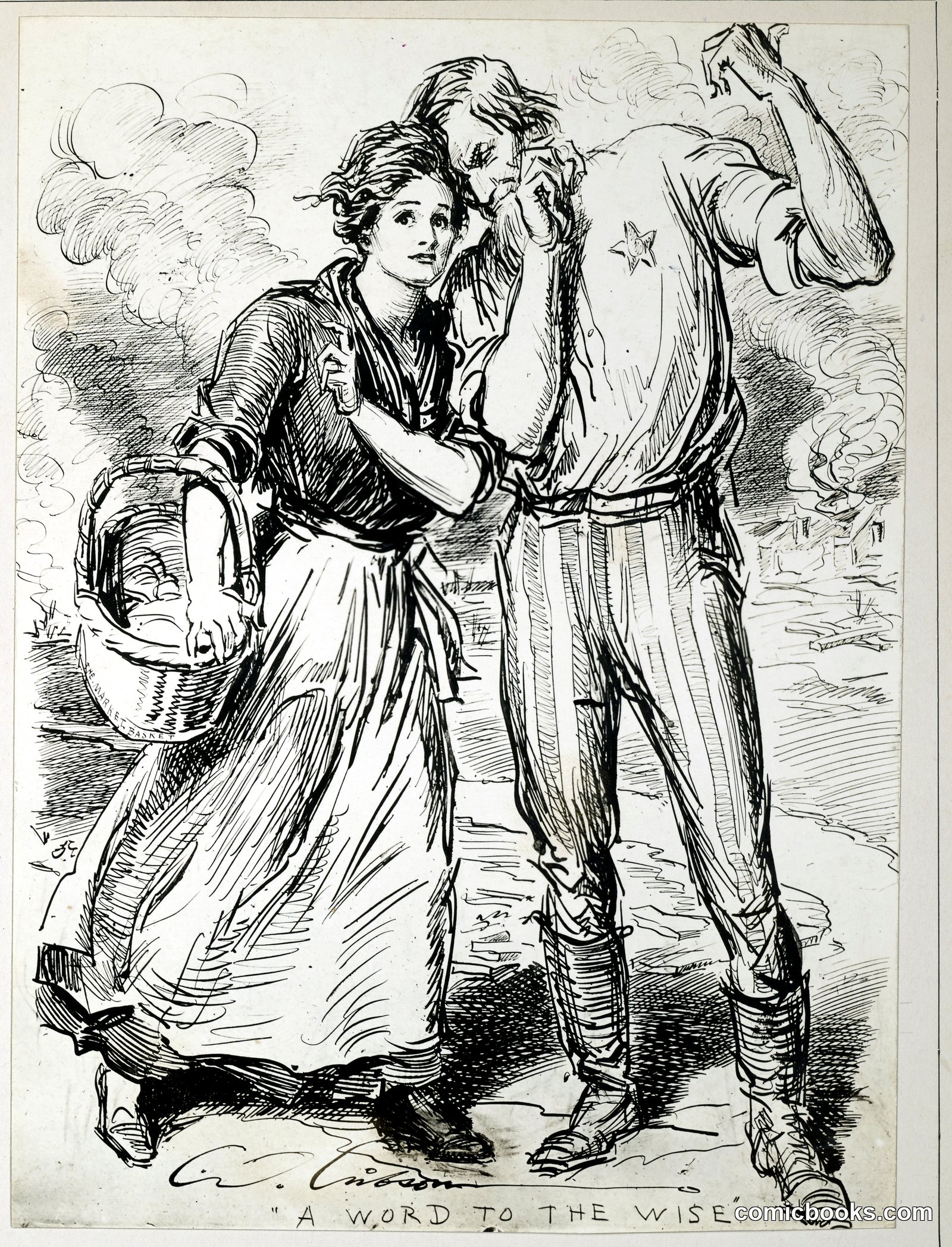 "A Word to the Wise" — Charles Dana Gibson