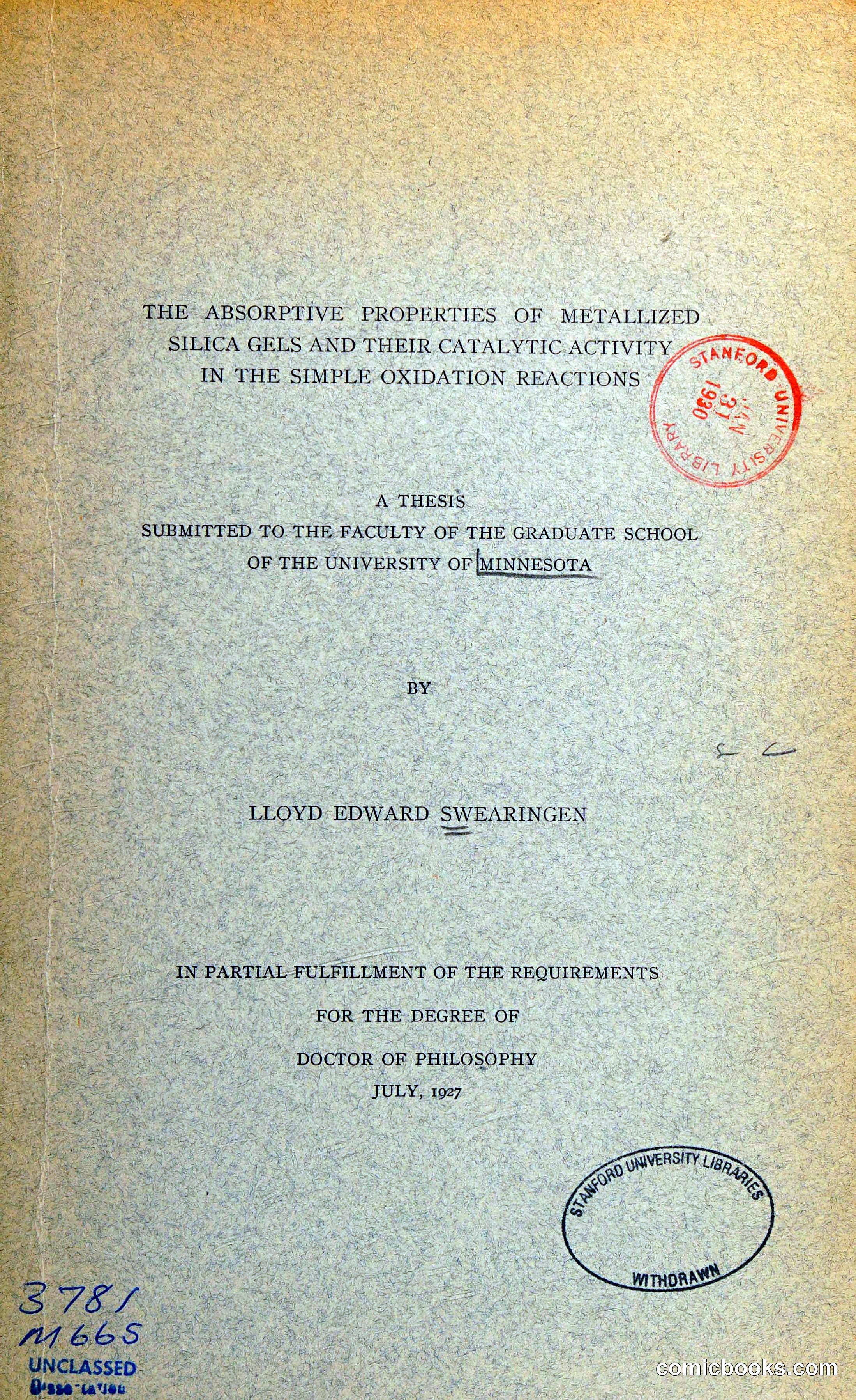 Doctoral Thesis Cover Page
