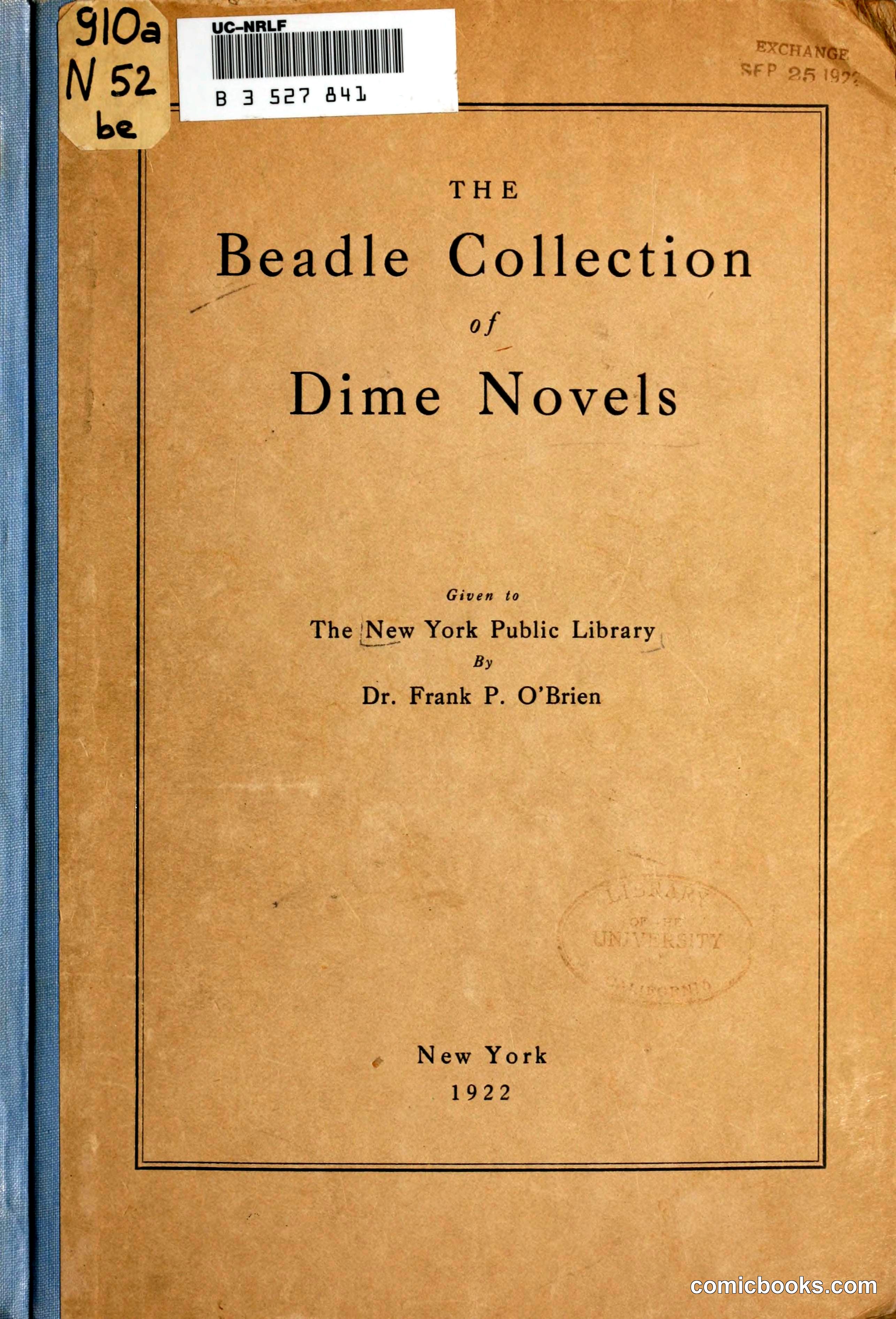 The Beadle Collection of Dime Novels