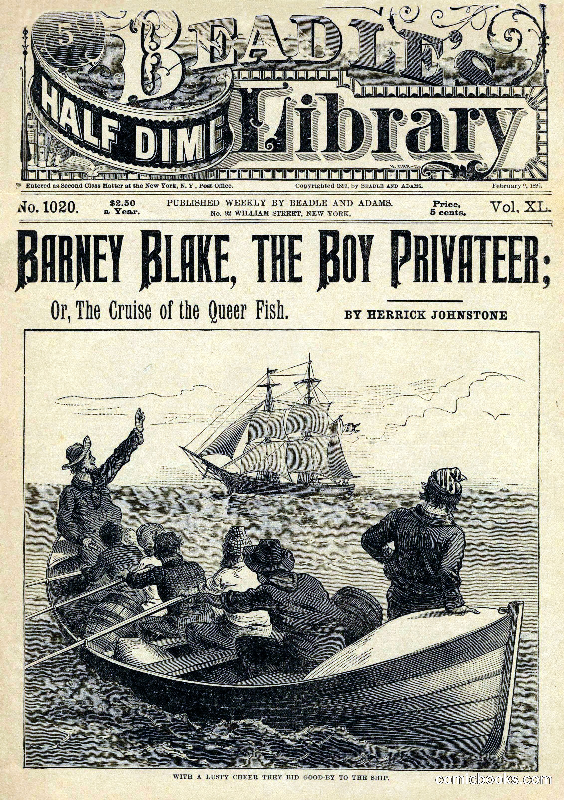 Beadle's Half Dime Library: Barney Blake, the Boy Privateer