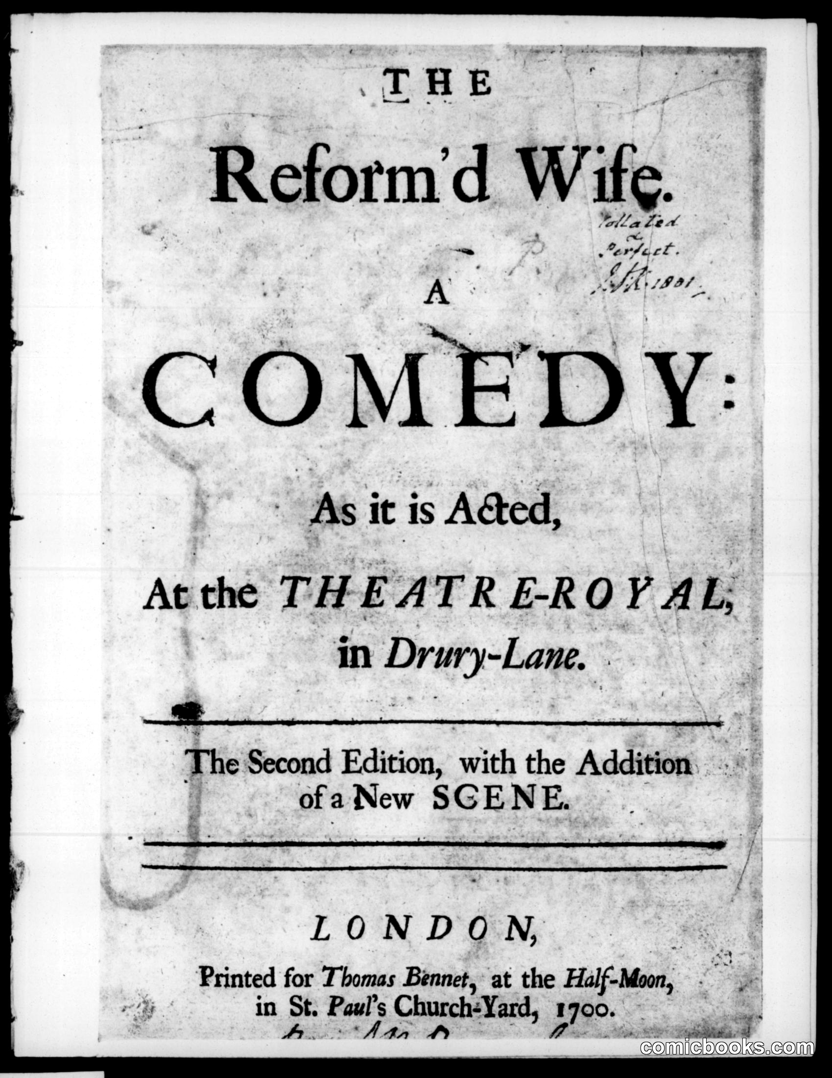 The Reform'd Wife