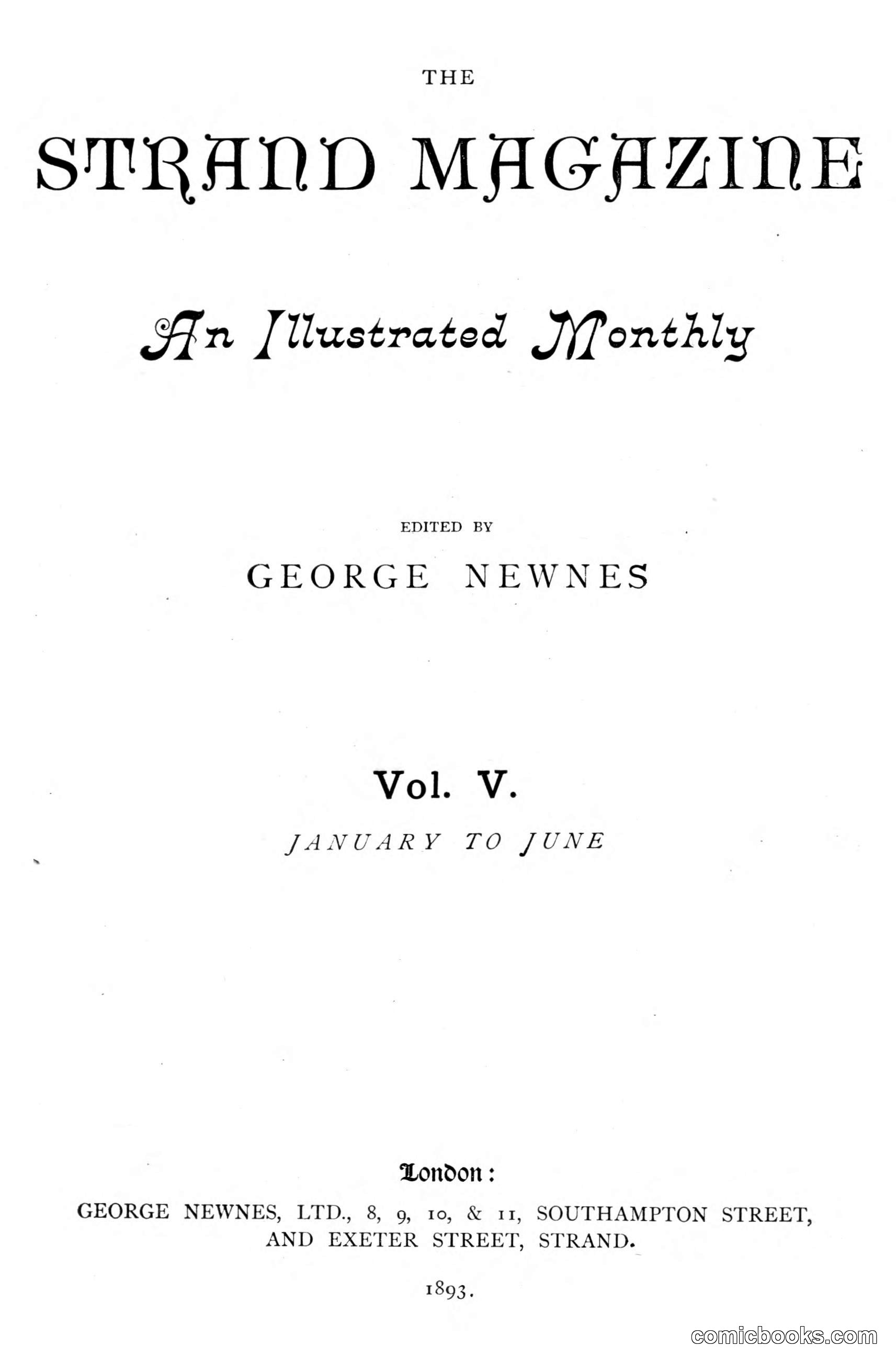 The Strand Magazine, Vol. V (January–June 1893)