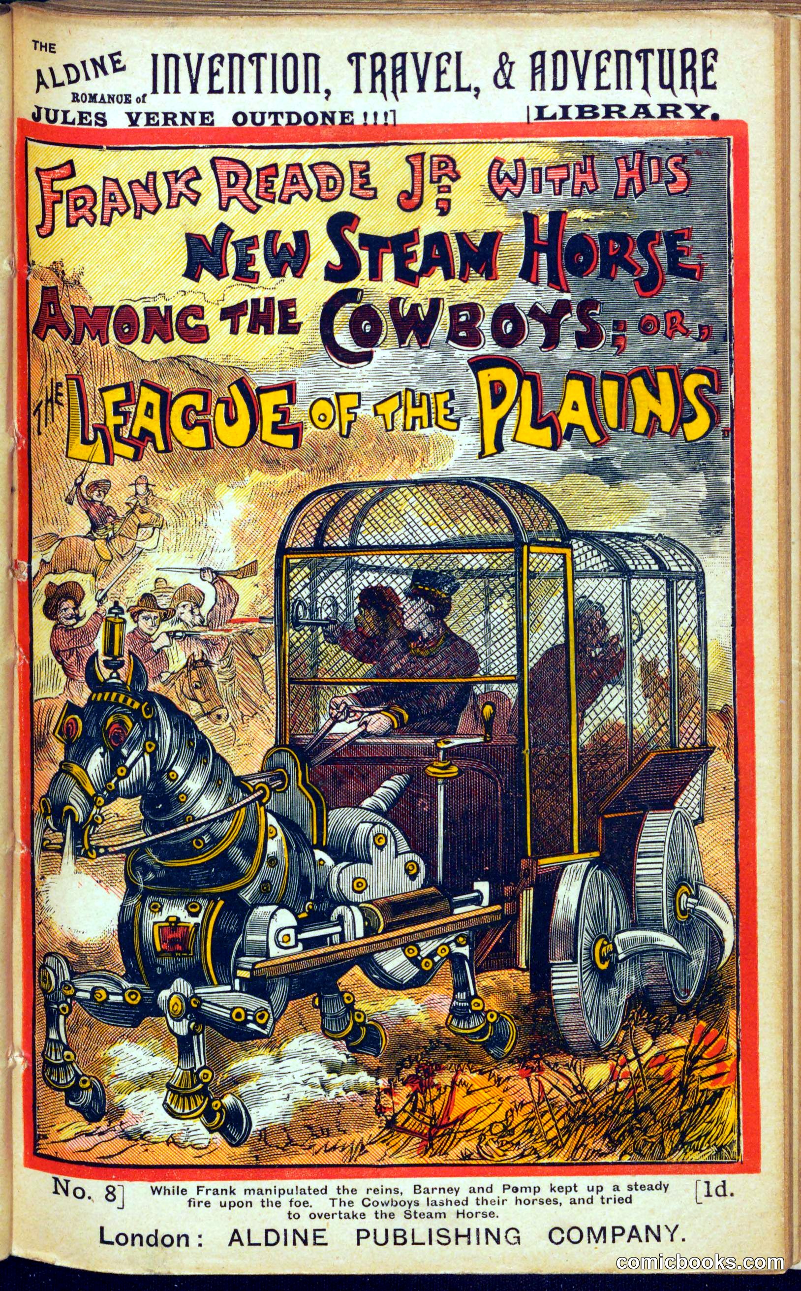 Frank Reade, Jr., With His New Steam Horse Among The Cowboys; Or, The League Of The Plains