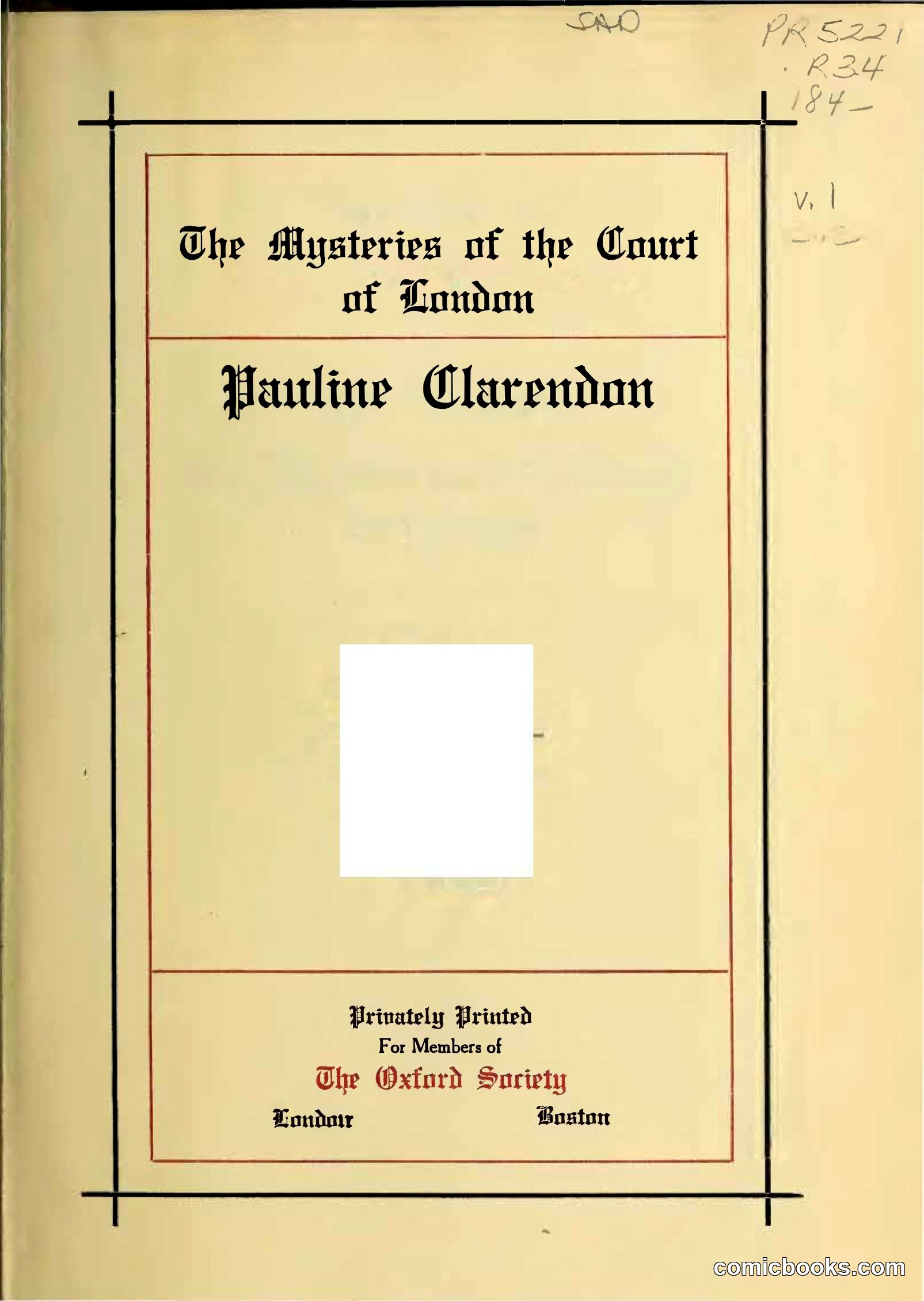 The Mysteries of the Court of London by Pauline Clarendon