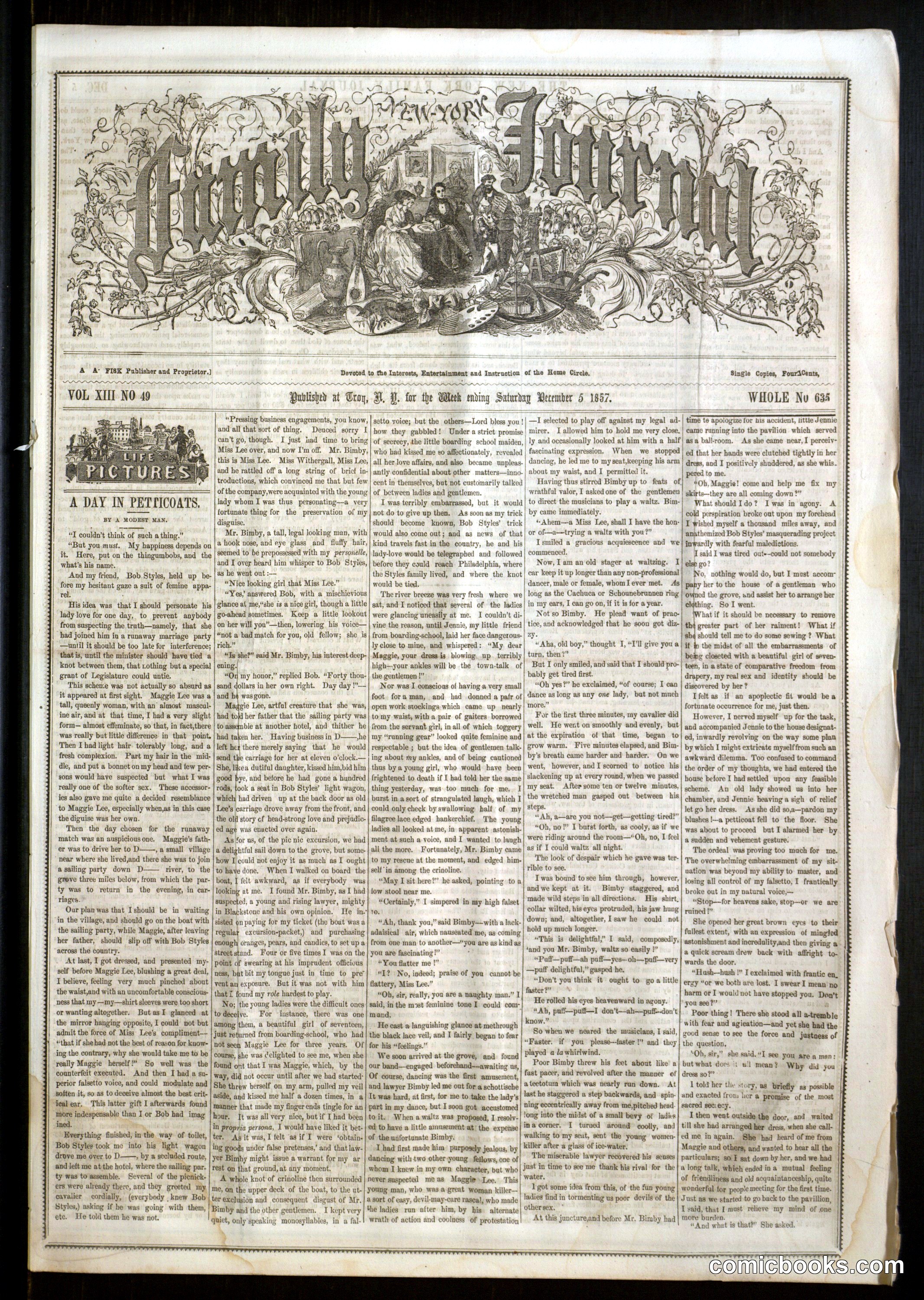 The New York Family Journal, Vol. XIII, No. 49