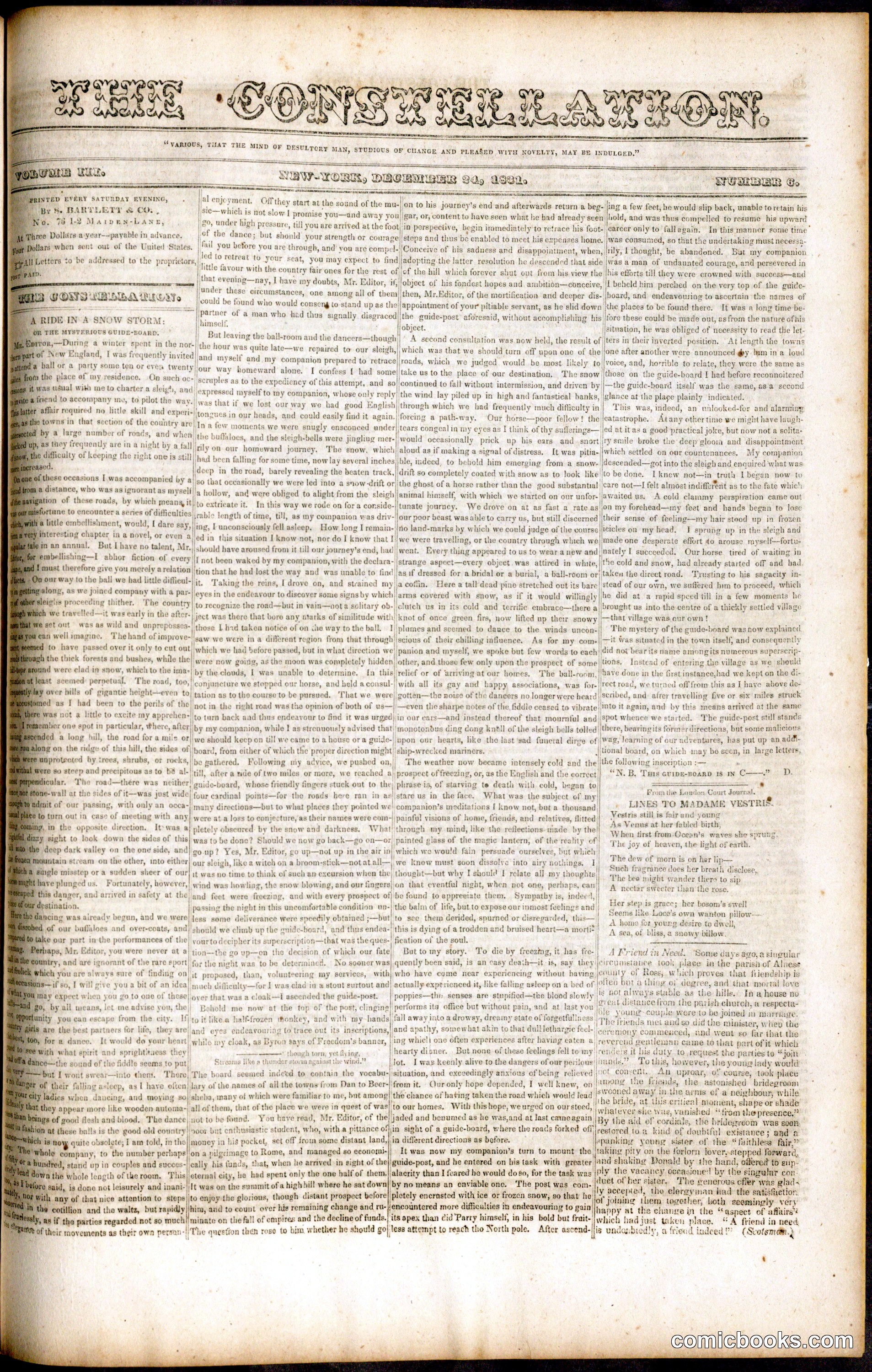 The Constellation, Vol. III, No. 6