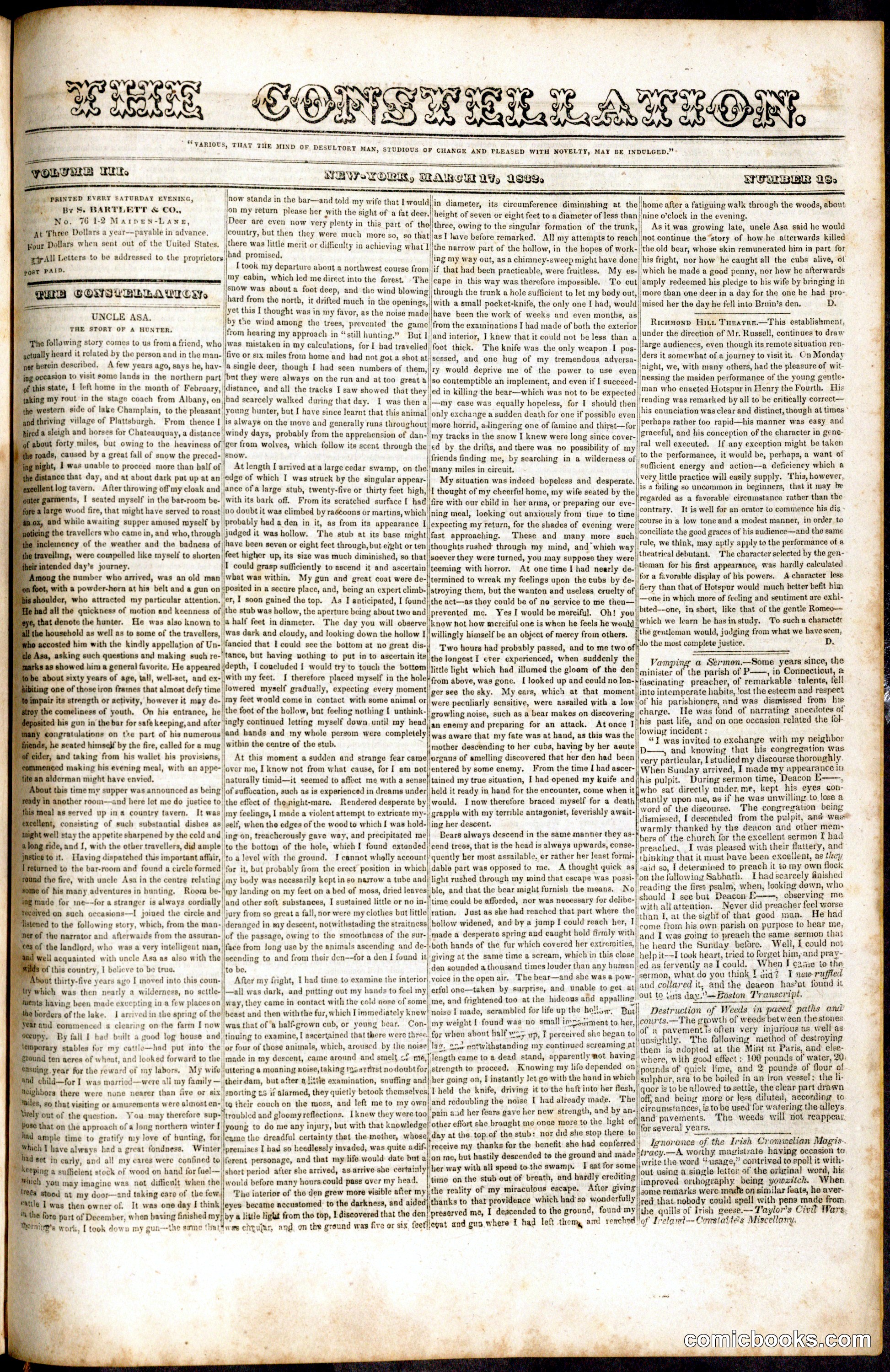 The Constellation, Vol. III, No. 18