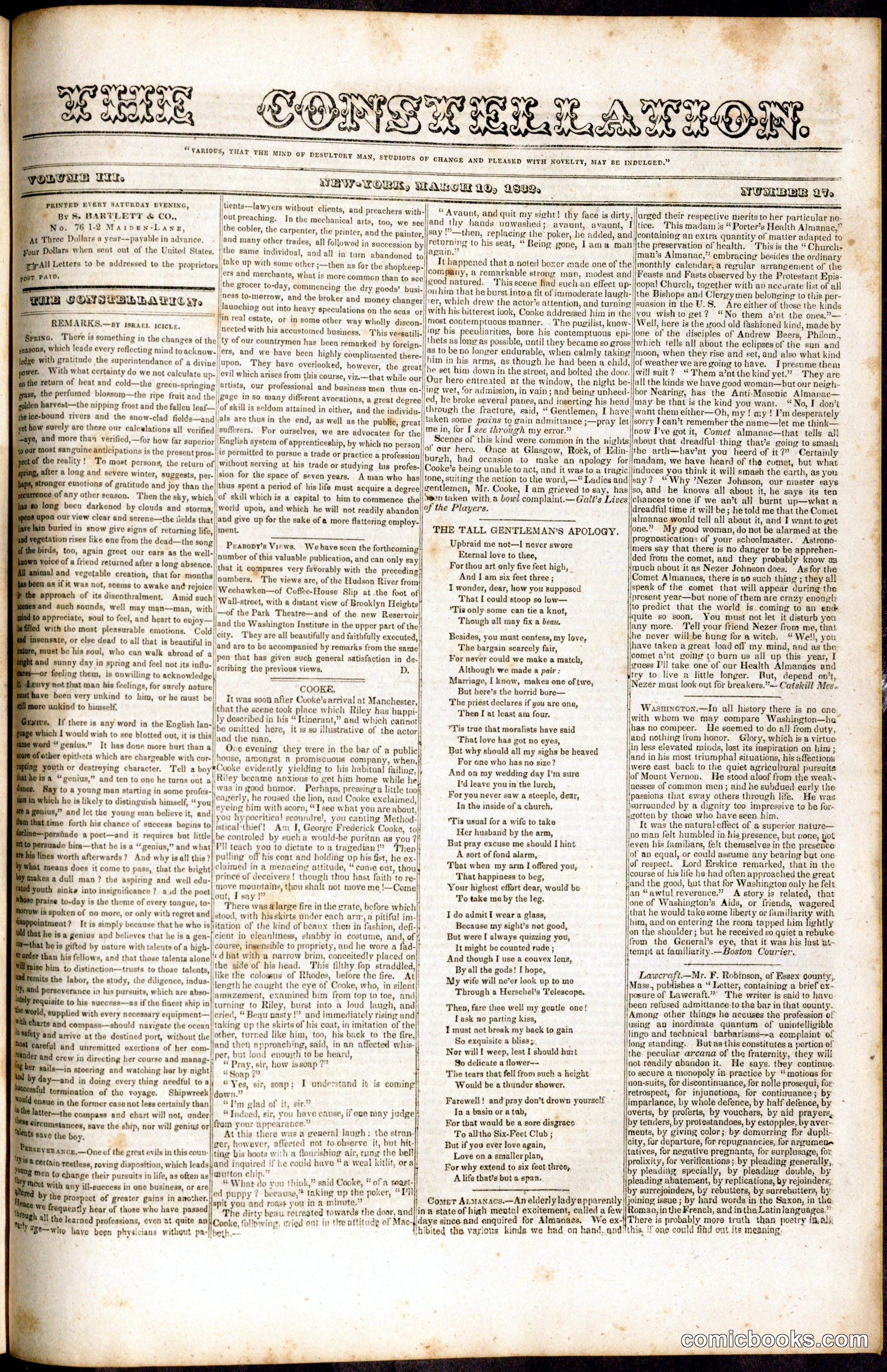 The Constellation, Volume III, No. 17