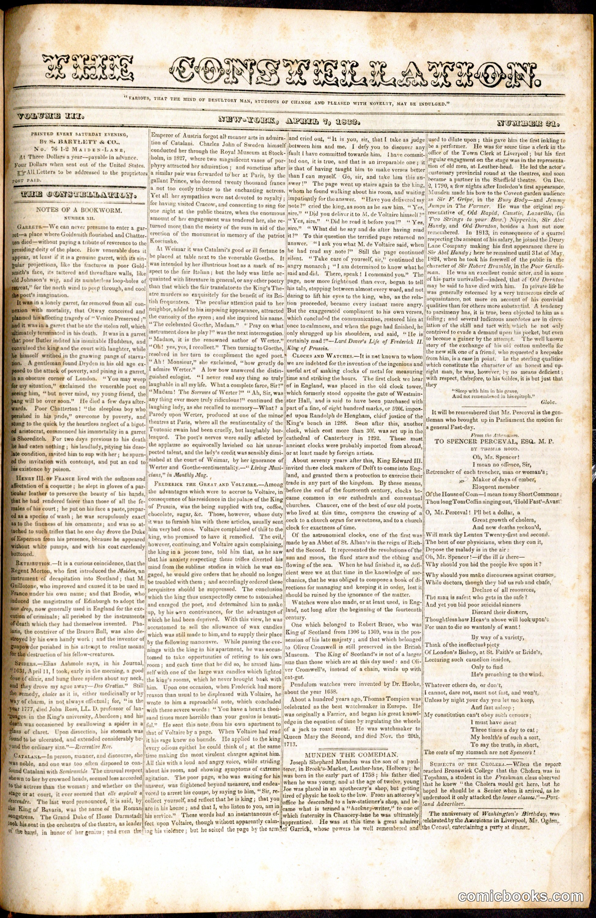 The Constellation, Volume III, No. 21