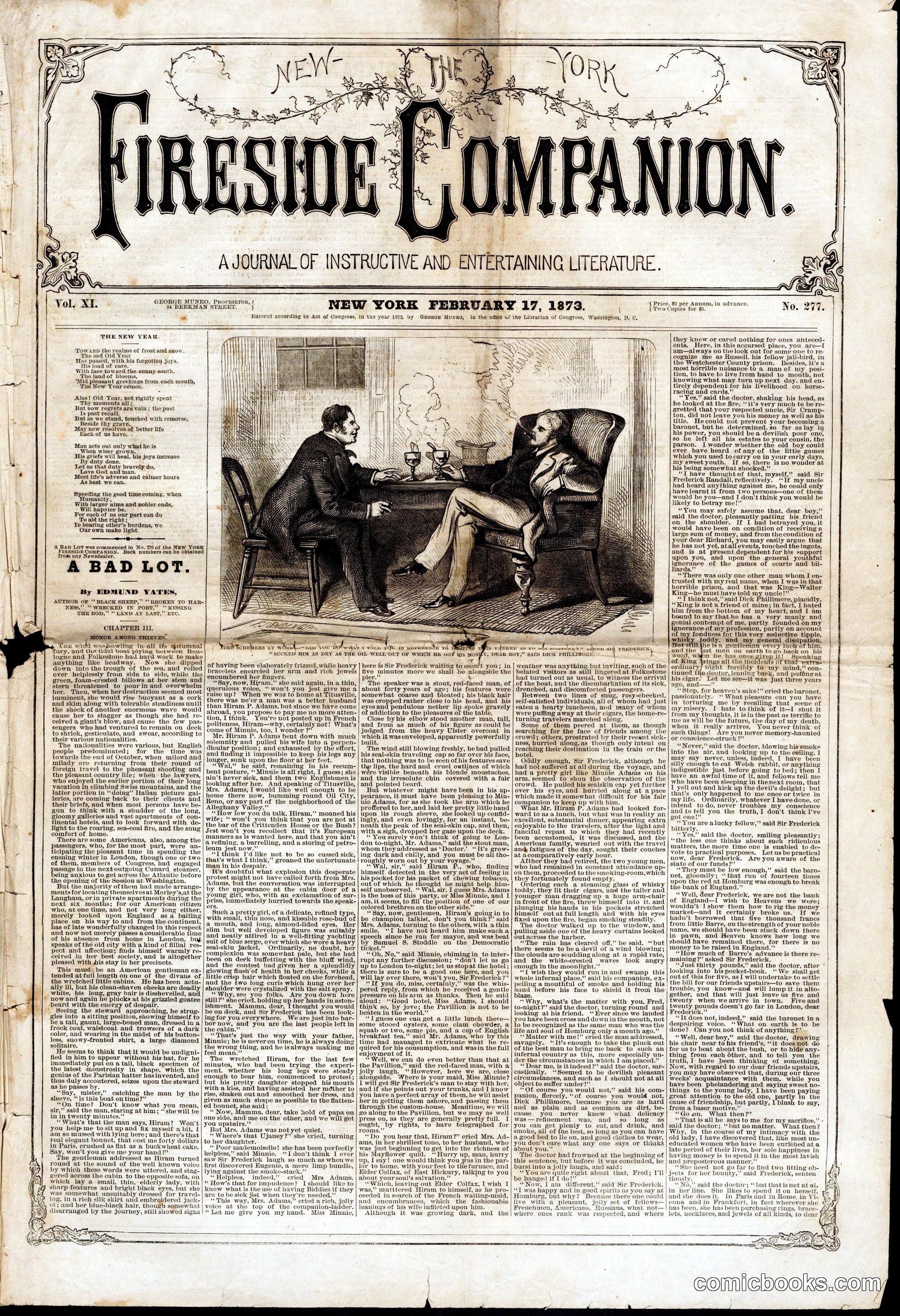 The New York Fireside Companion, Vol. XI, No. 277