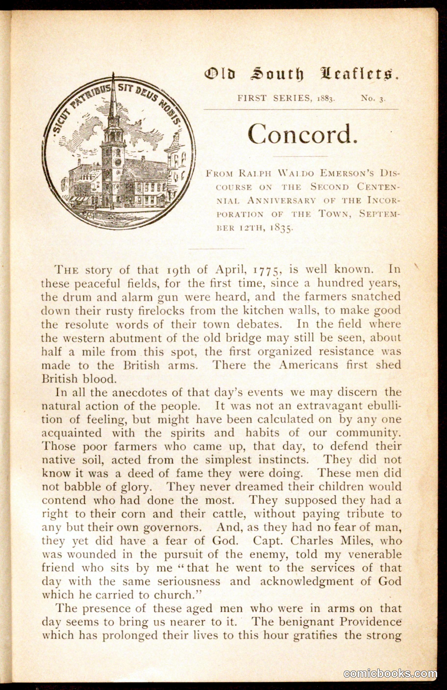 Old South Leaflets: Concord