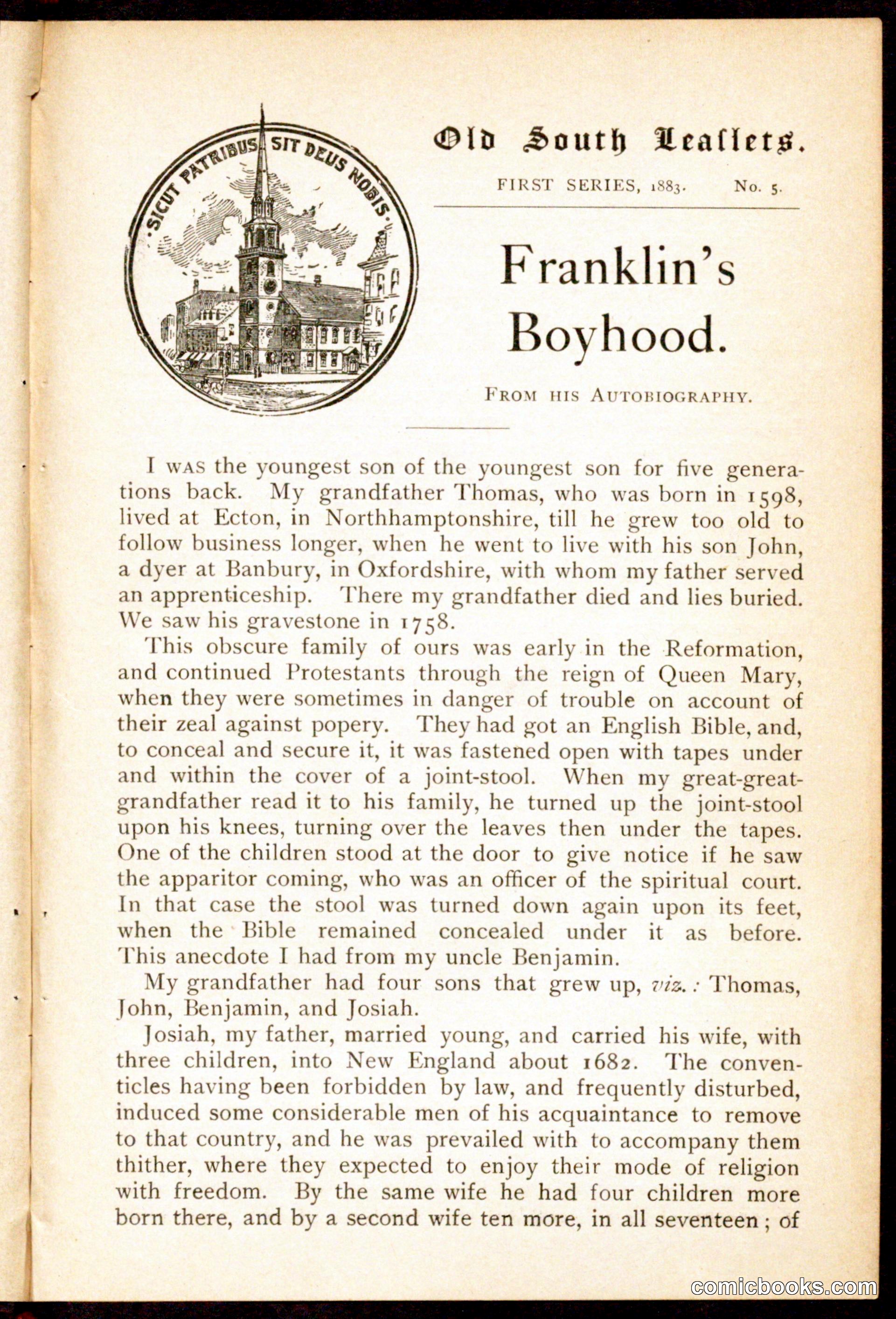 Franklin's Boyhood
