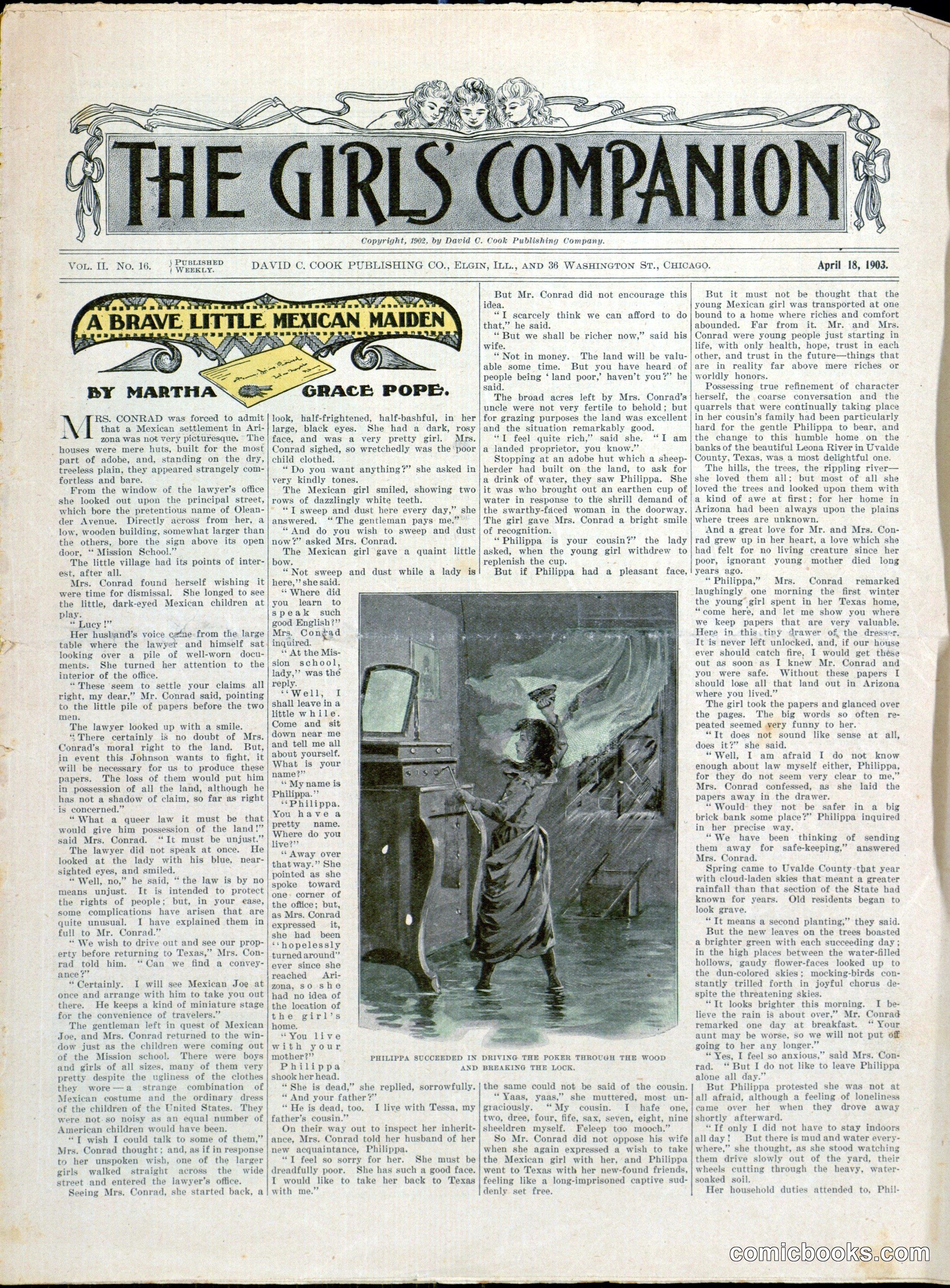The Girls' Companion: "A Brave Little Mexican Maiden"