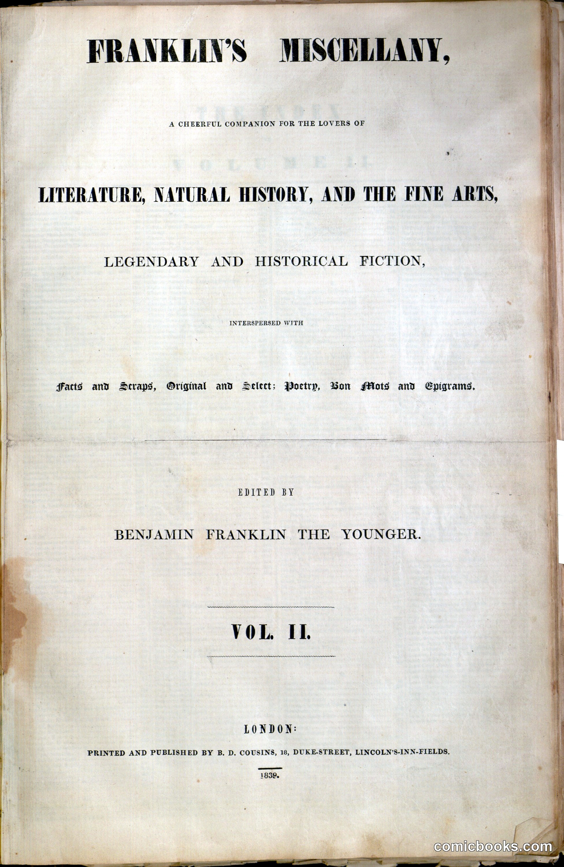 Franklin's Miscellany, Vol. II