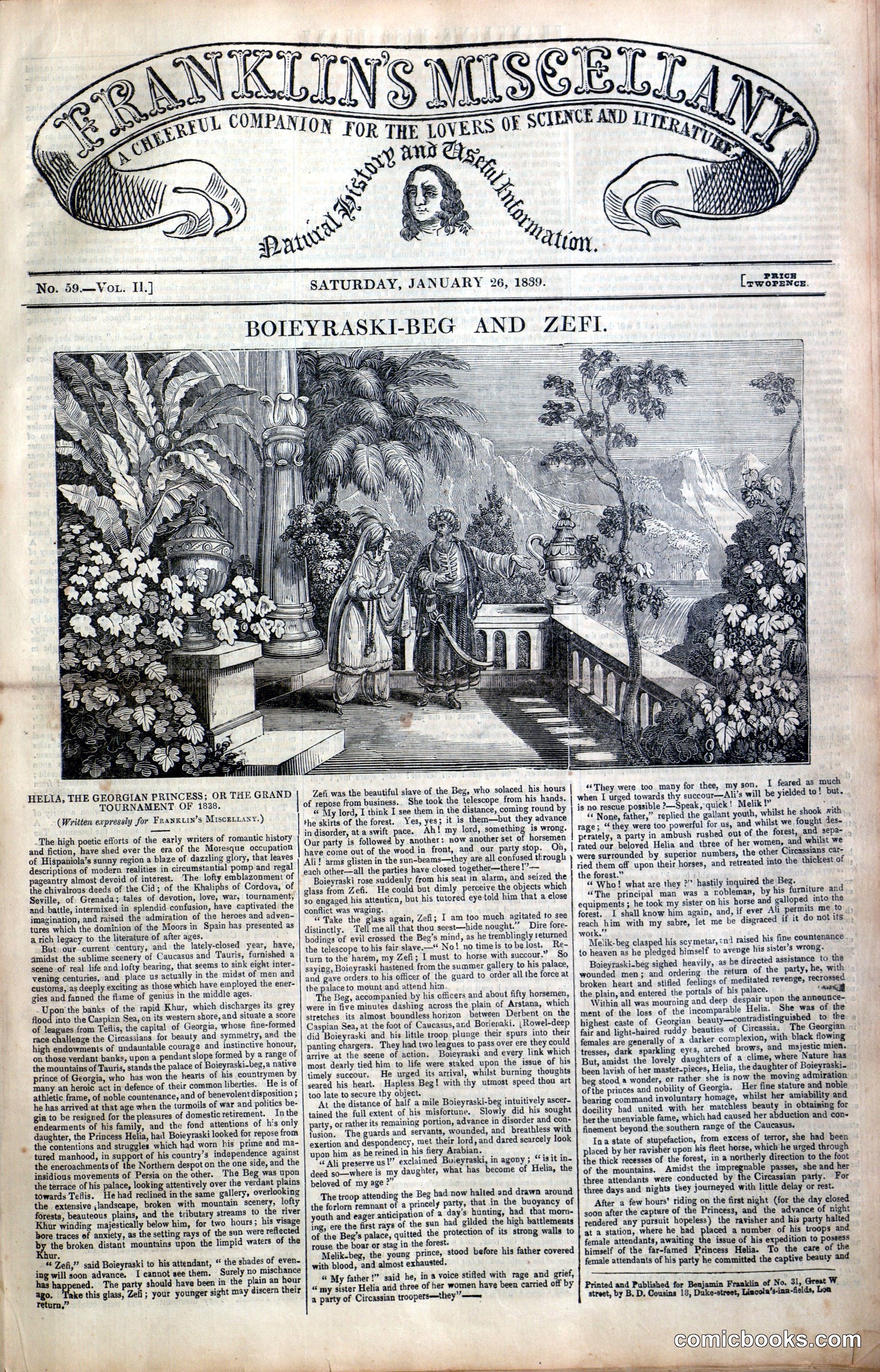 Franklin's Miscellany: Boieyraski-Beg and Zefi