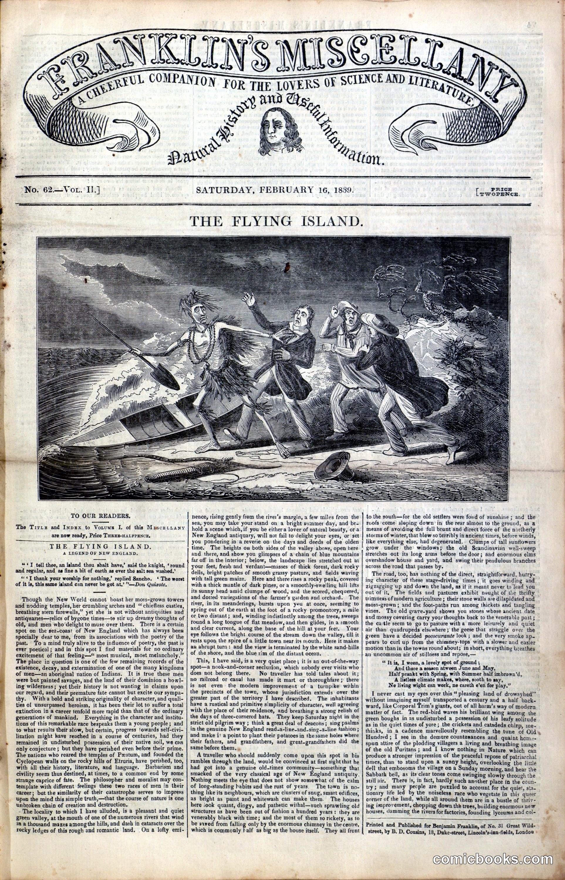 Franklin's Miscellany, 'The Flying Island'